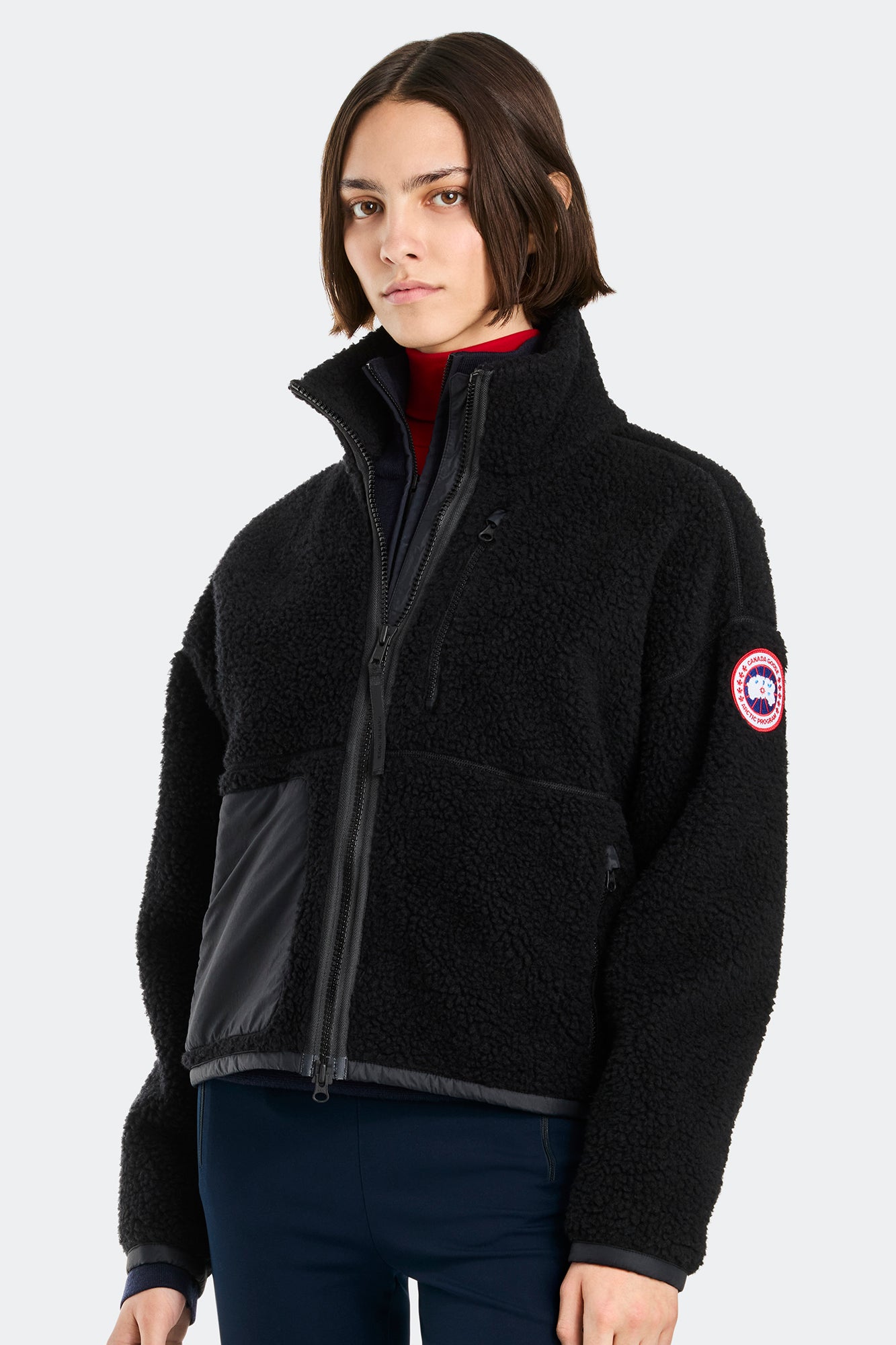 Simcoe Zip Up Fleece Sweater (Women) - Black