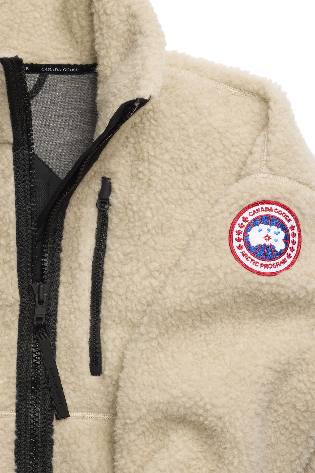 Simcoe Zip Up Fleece Sweater (Women) - Light Tan - Image 6