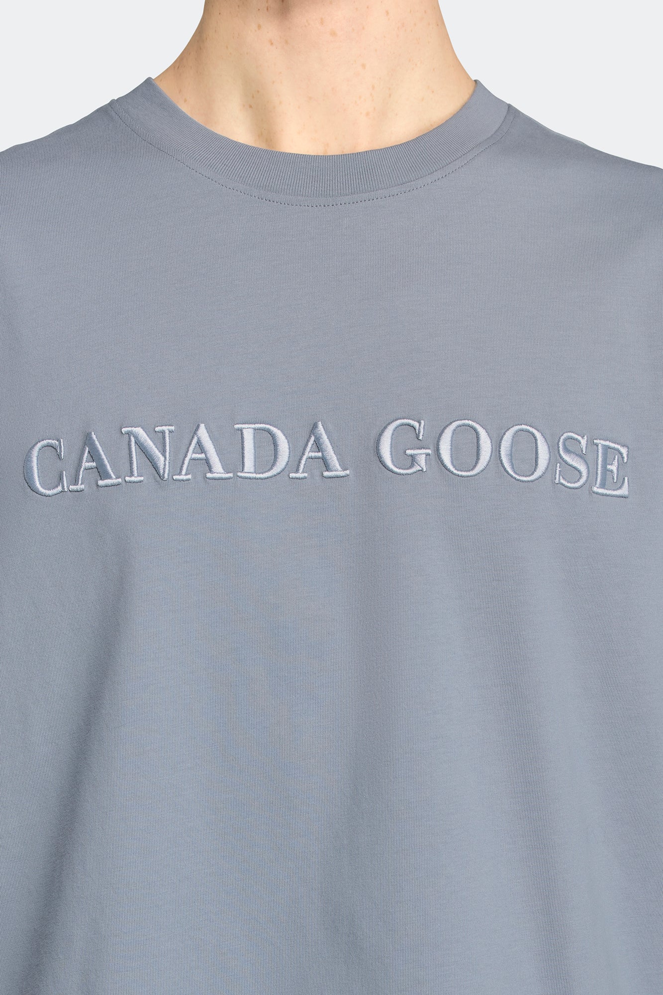 Emersen Embroidered Crewneck T-Shirt (Men) - Light Ozone Blue