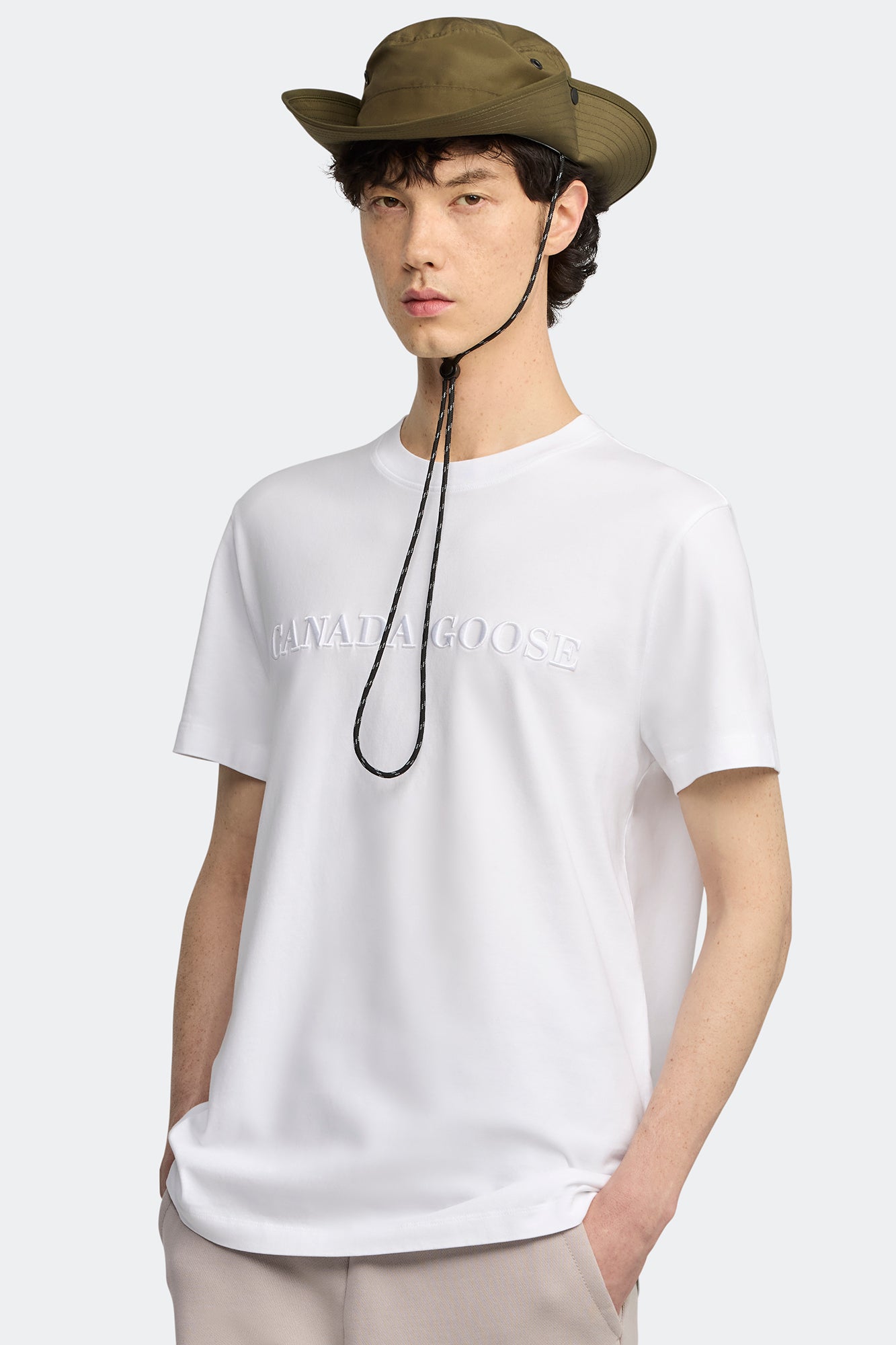 Emersen Embroidered Crewneck T-Shirt (Men) - White