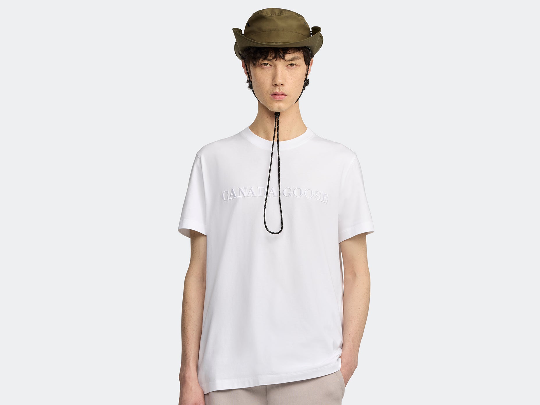 Emersen Embroidered Crewneck T-Shirt (Men) - White