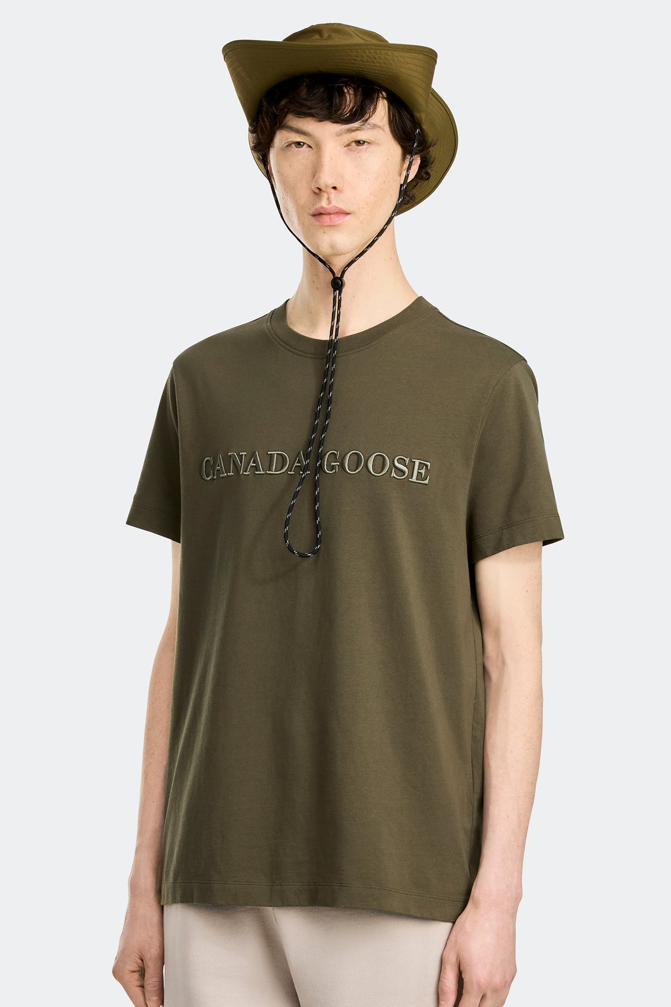 Emersen Embroidered Crewneck T-Shirt (Men) - Military Green