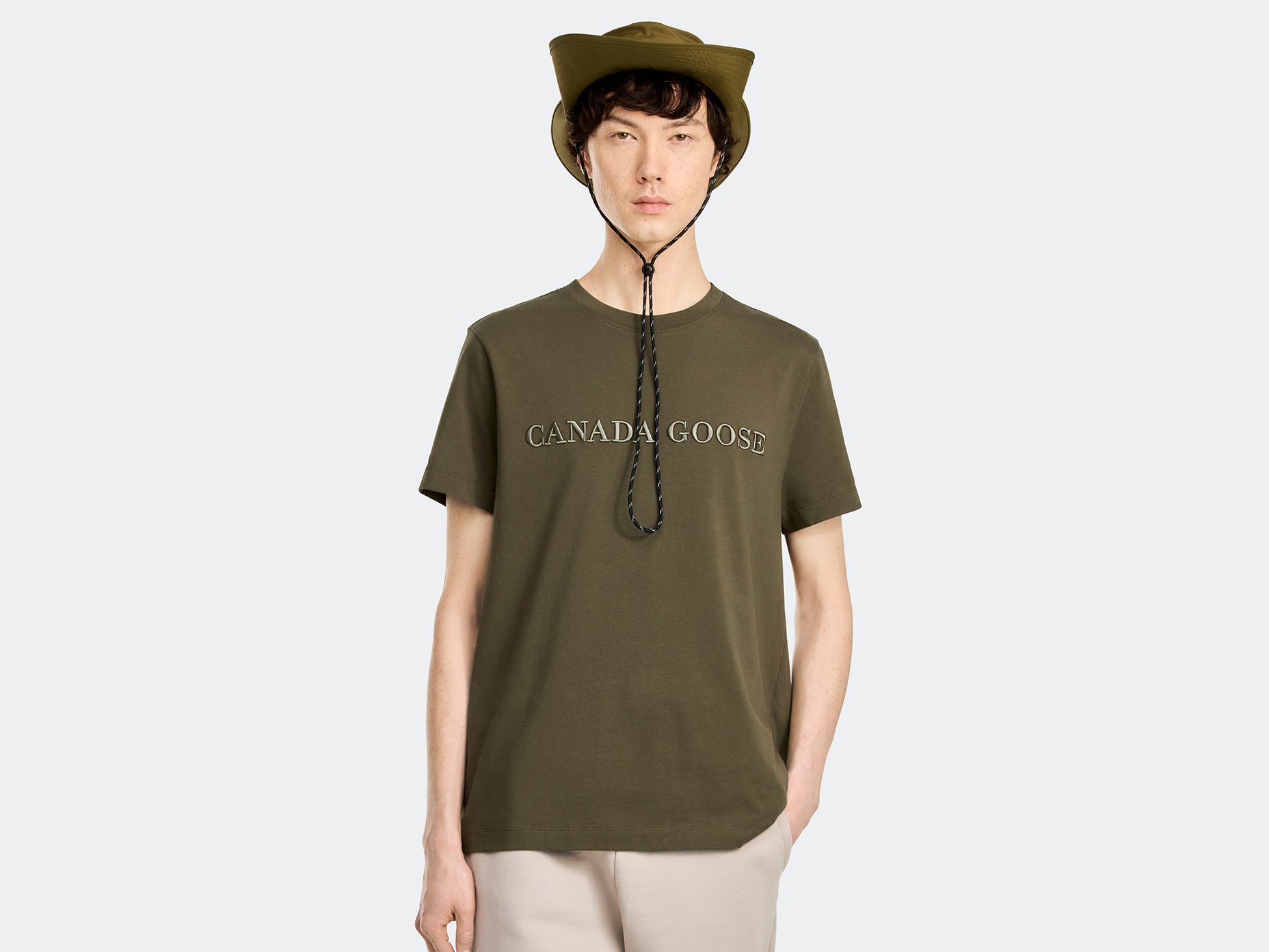 Emersen Embroidered Crewneck T-Shirt (Men) - Military Green