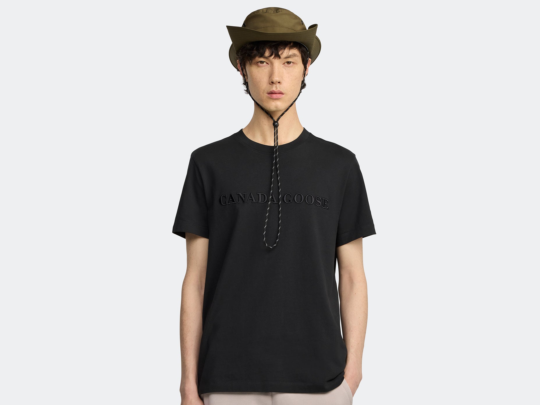 Emersen Embroidered Crewneck T-Shirt (Men) - Black