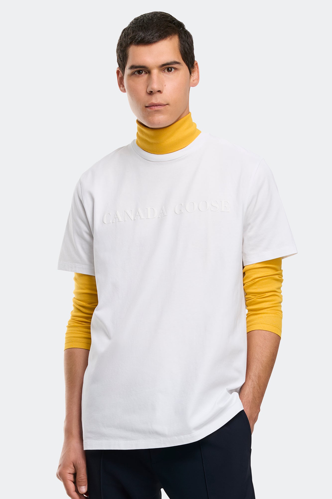 Emersen Embossed Crewneck T-Shirt (Men) - White
