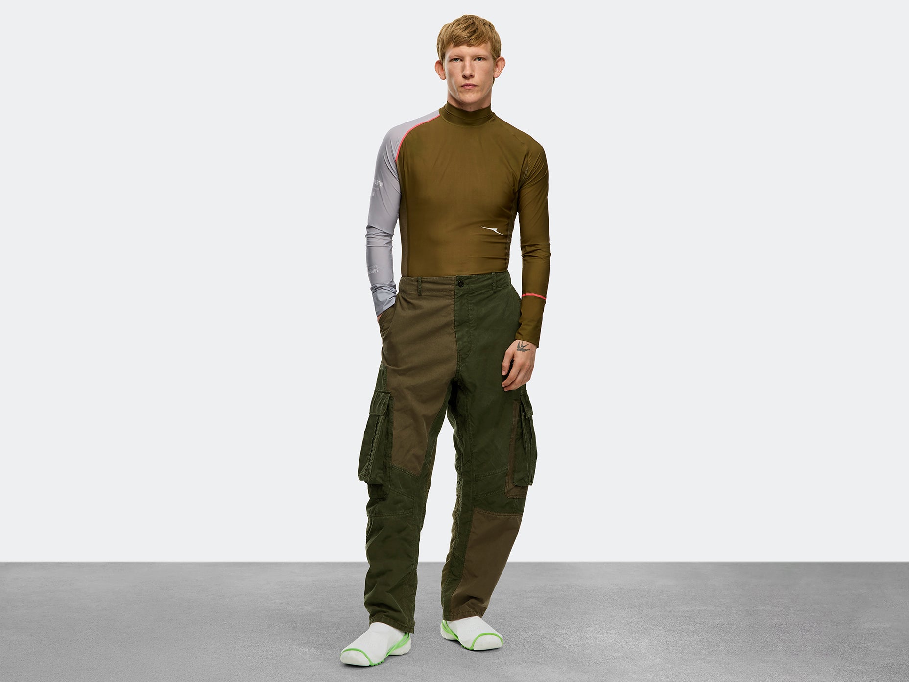 Bi-colour Edge Pant - Evergreen Khaki