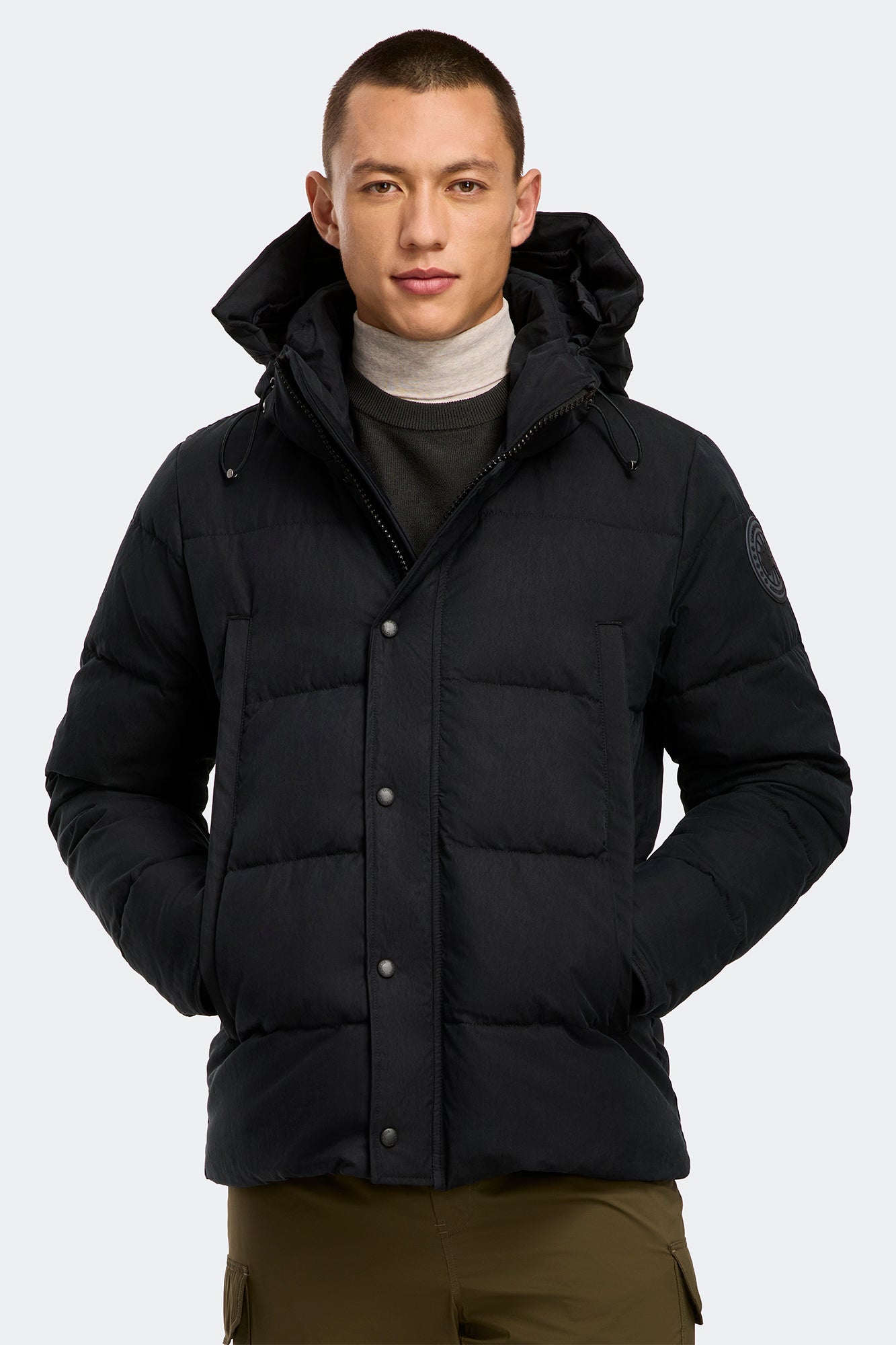Wyndham Parka Crinkle Cotton (Men) - Black