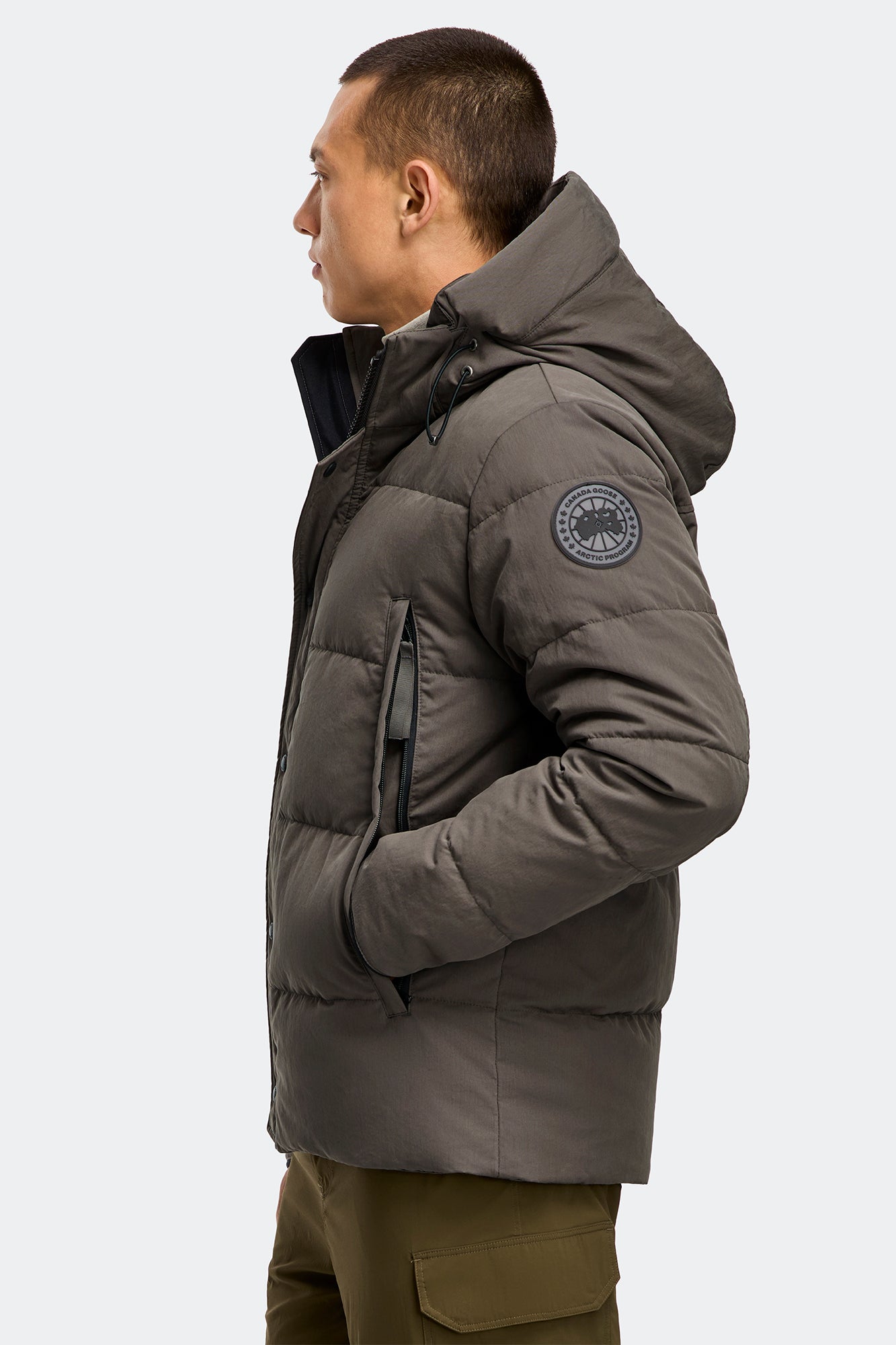 Wyndham Parka Crinkle Cotton (Men) - Coastal Grey