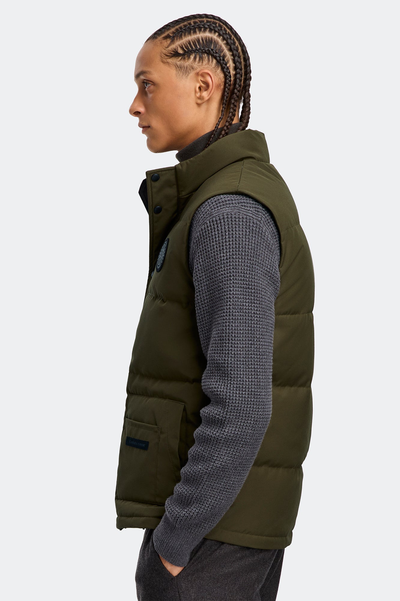 Freestyle Crew Vest Black Label (Men) - Military Green