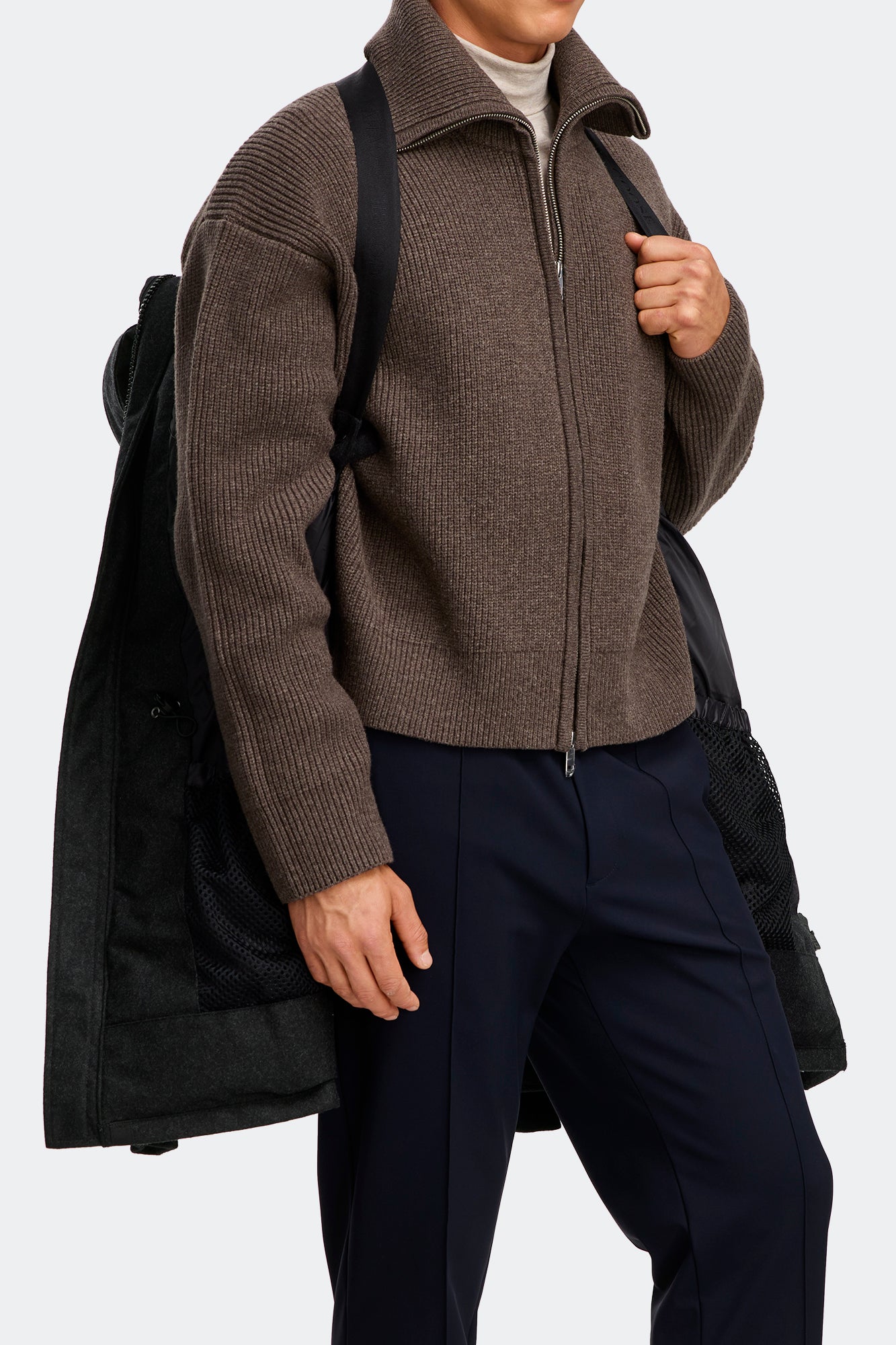 Langford Parka Wool (Men) - Carbon Melange - Image 8