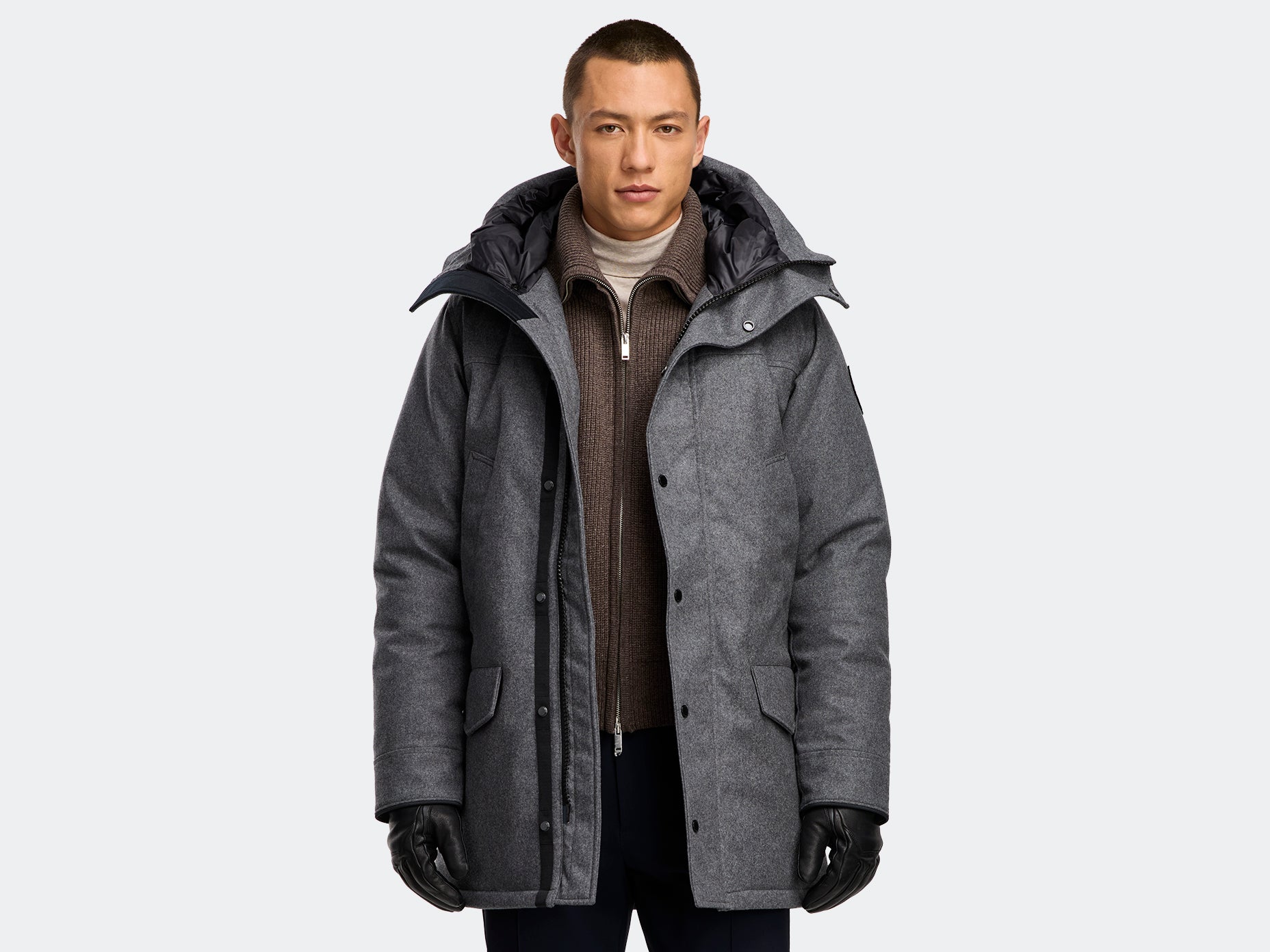 Langford Parka Wool (Men) - Slate Grey Melange