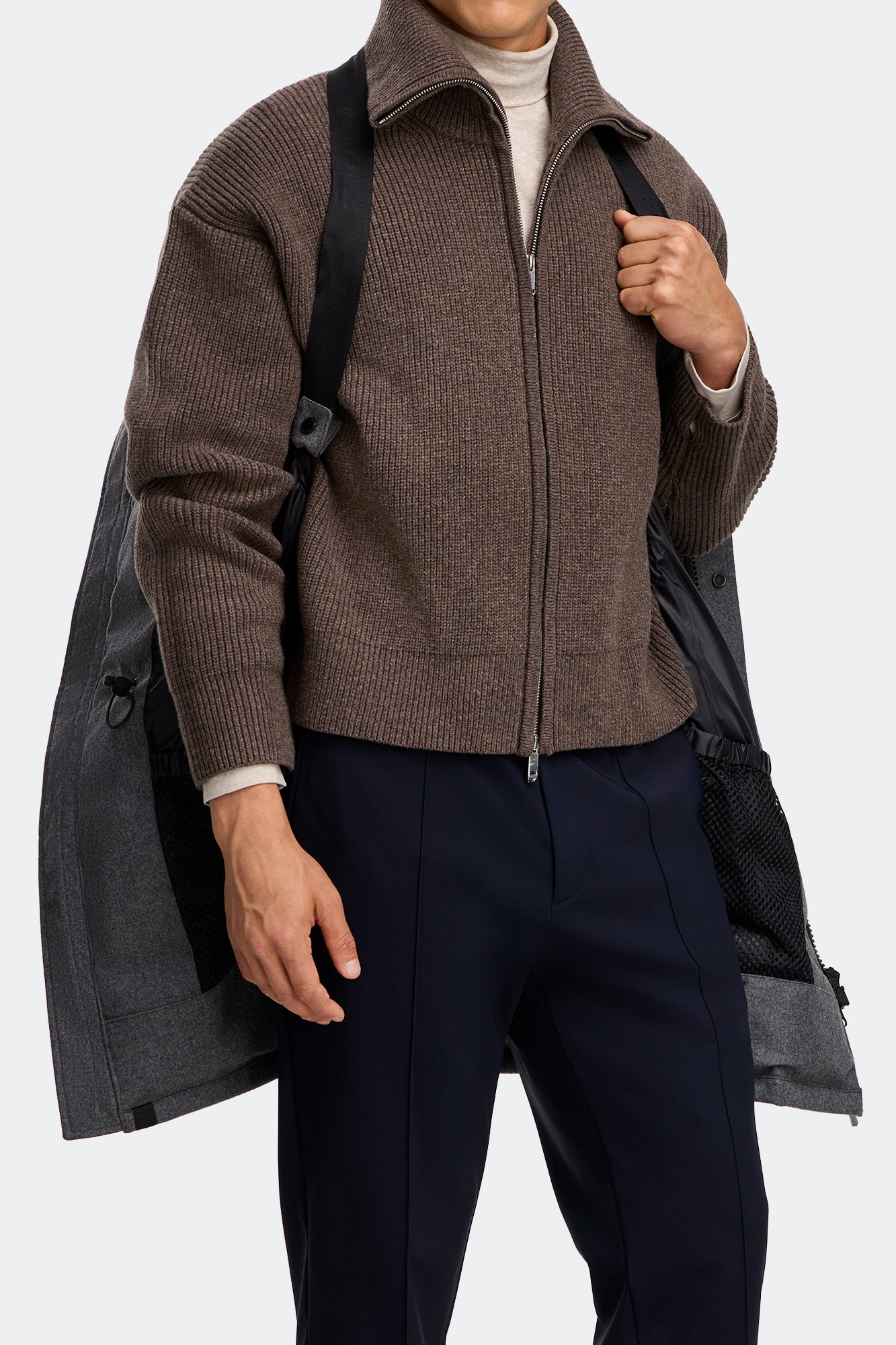 Langford Parka Wool (Men) - Slate Grey Melange