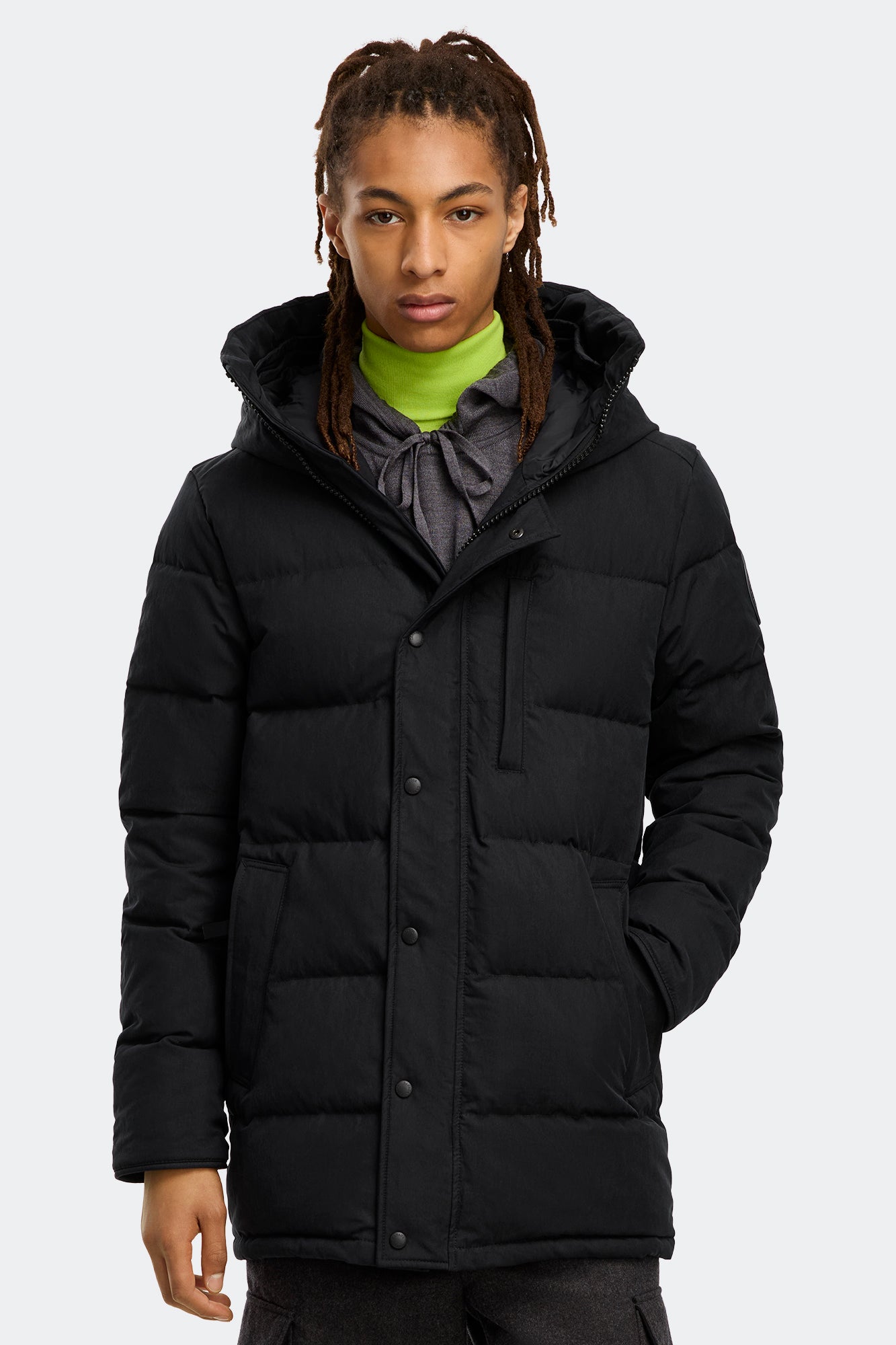 Carson Parka Crinkle Cotton (Men) - Black