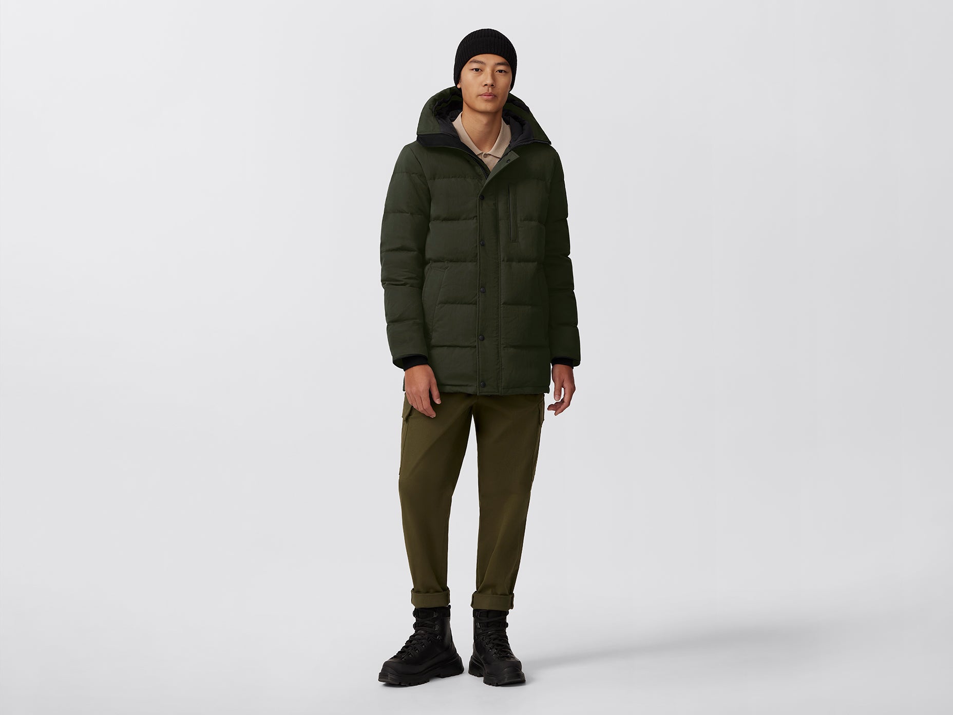 Carson Parka Crinkle Cotton (Men) - Volcano