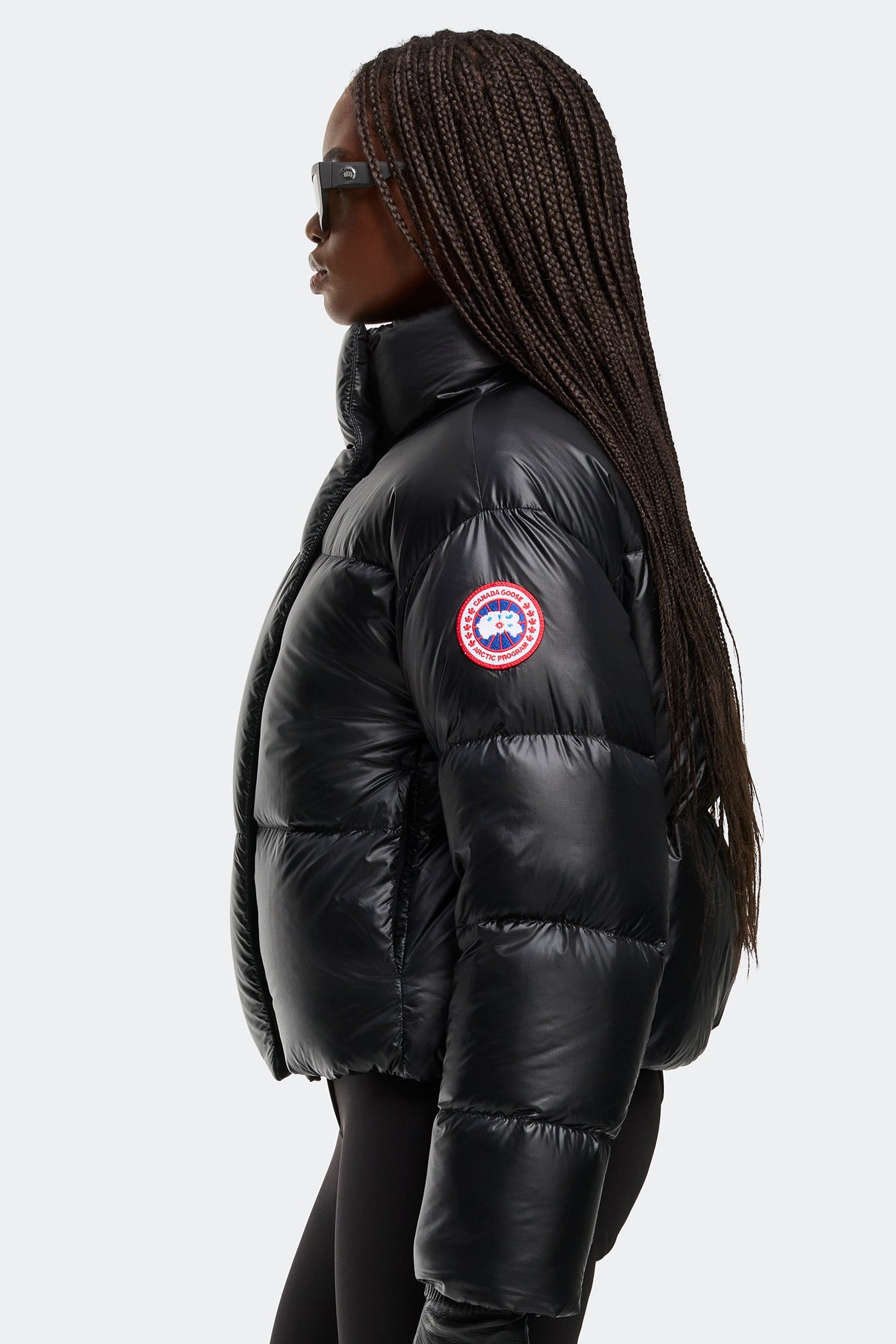 Cypress Cropped Puffer (Women) - Black