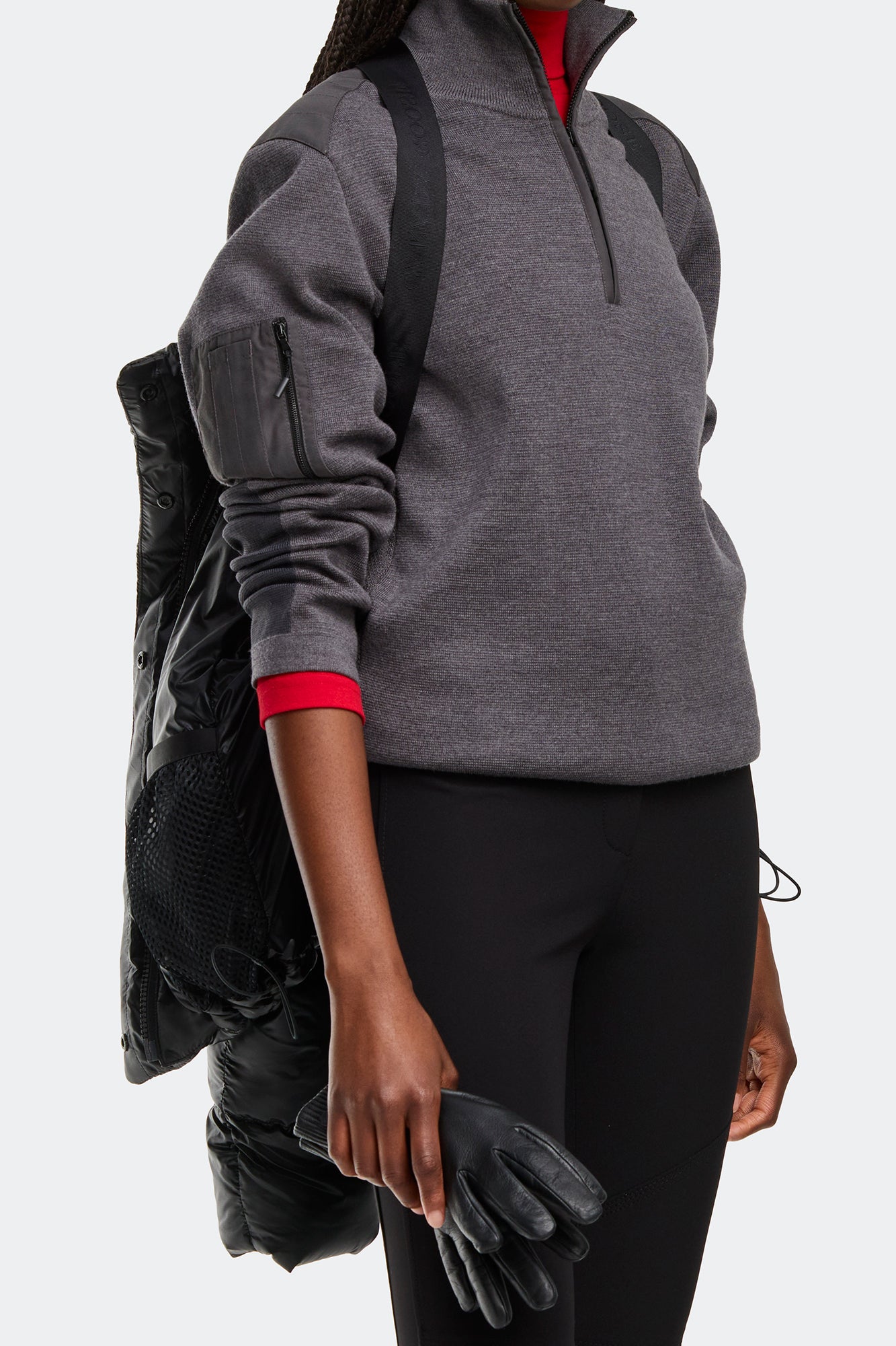 Cypress Cropped Puffer (Women) - Black - Image 7