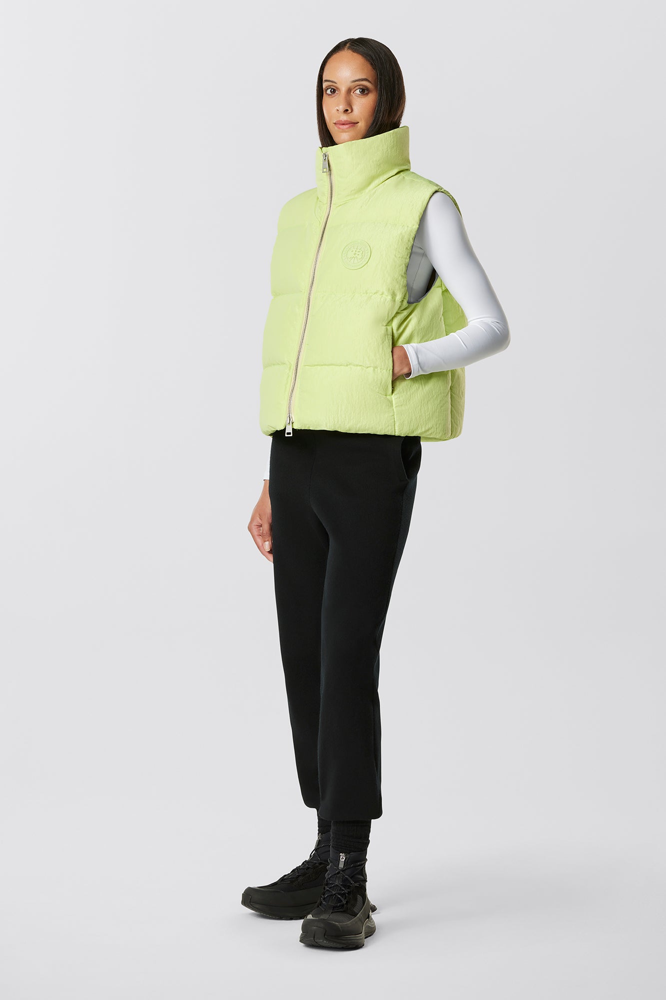 Cypress Puffer Vest City Lights (Women) - Summer Lime