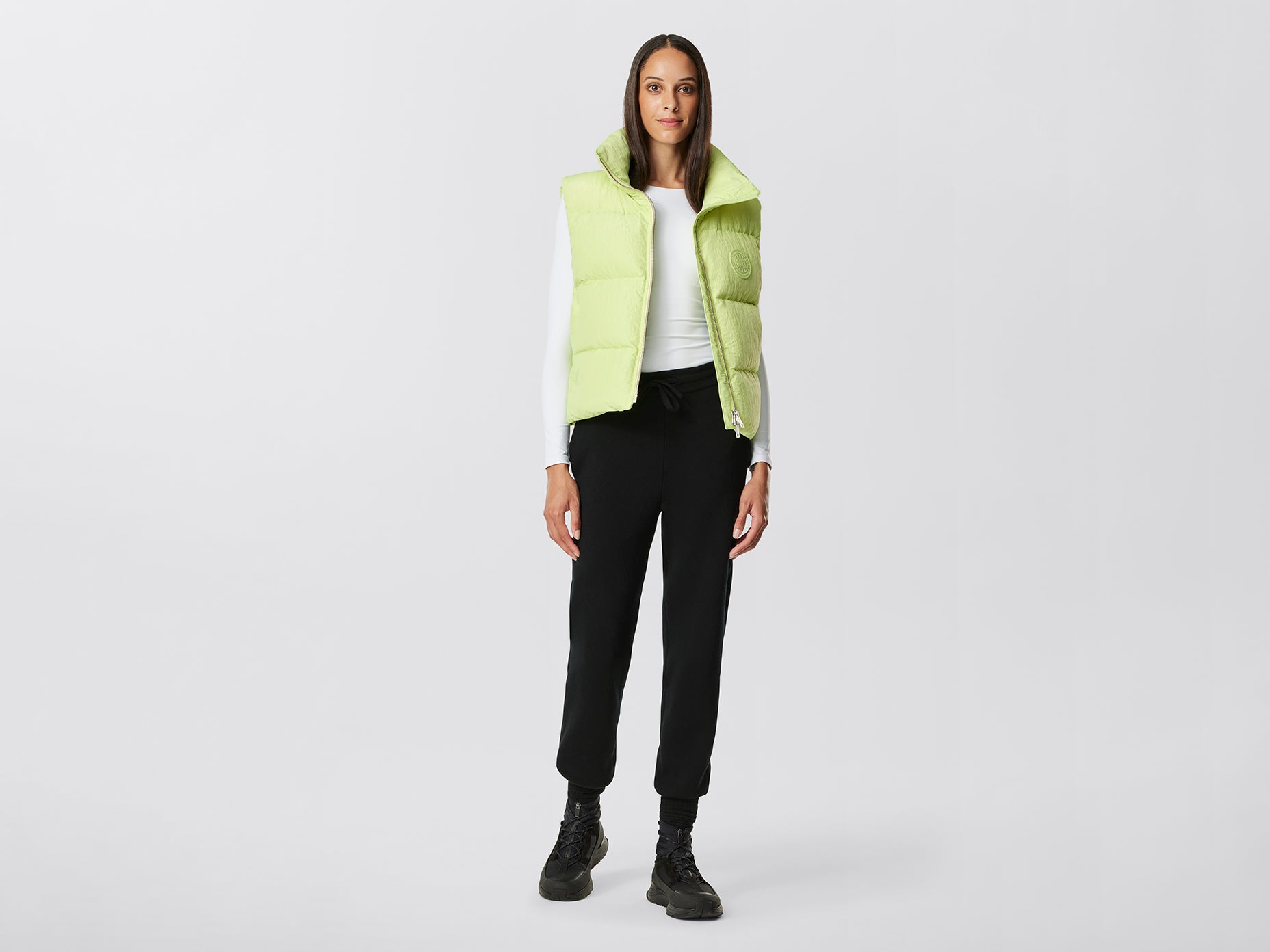 Cypress Puffer Vest City Lights (Women) - Summer Lime
