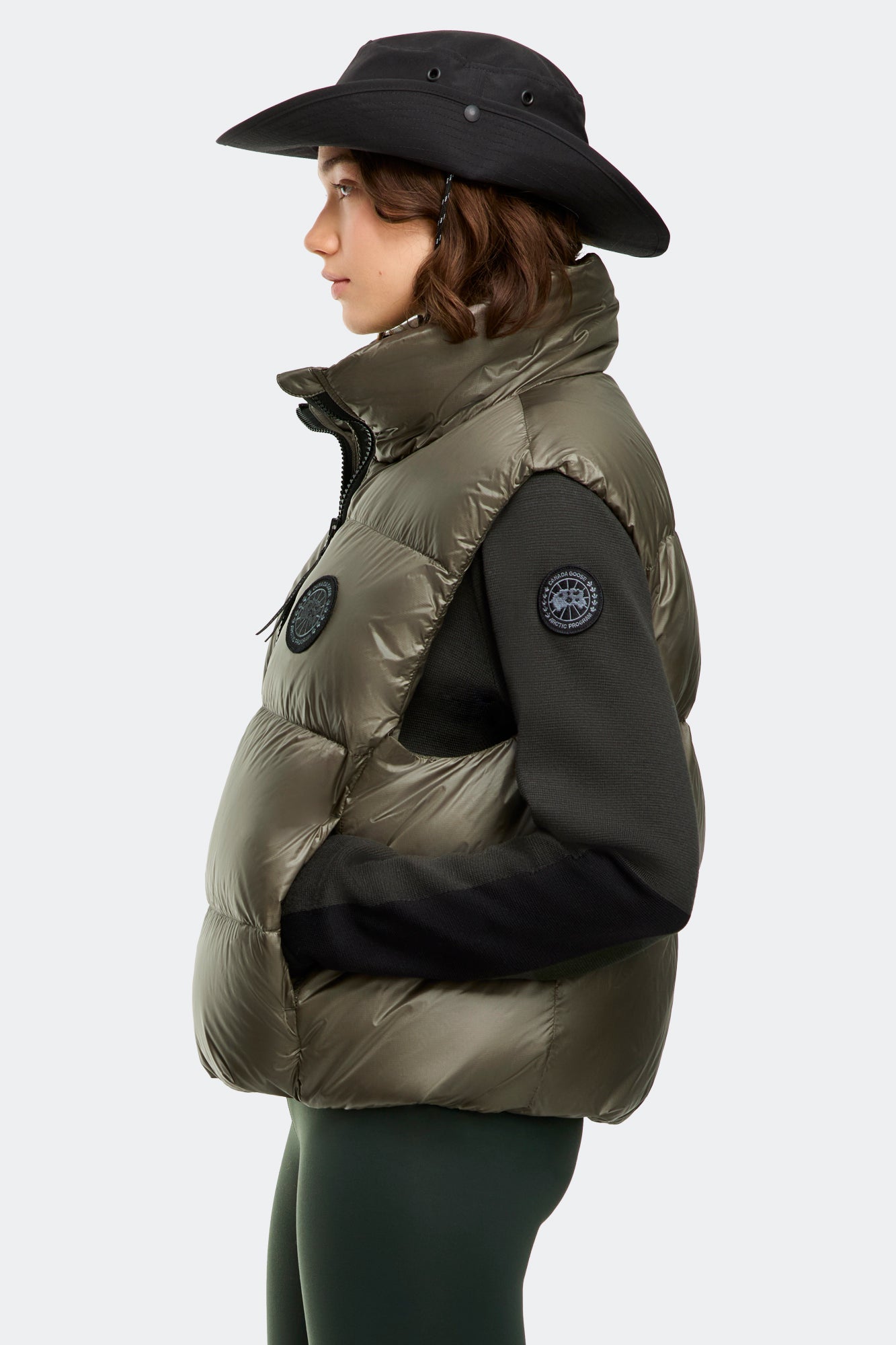 Cypress Puffer Vest Black Label (Women) - Smokey Sage