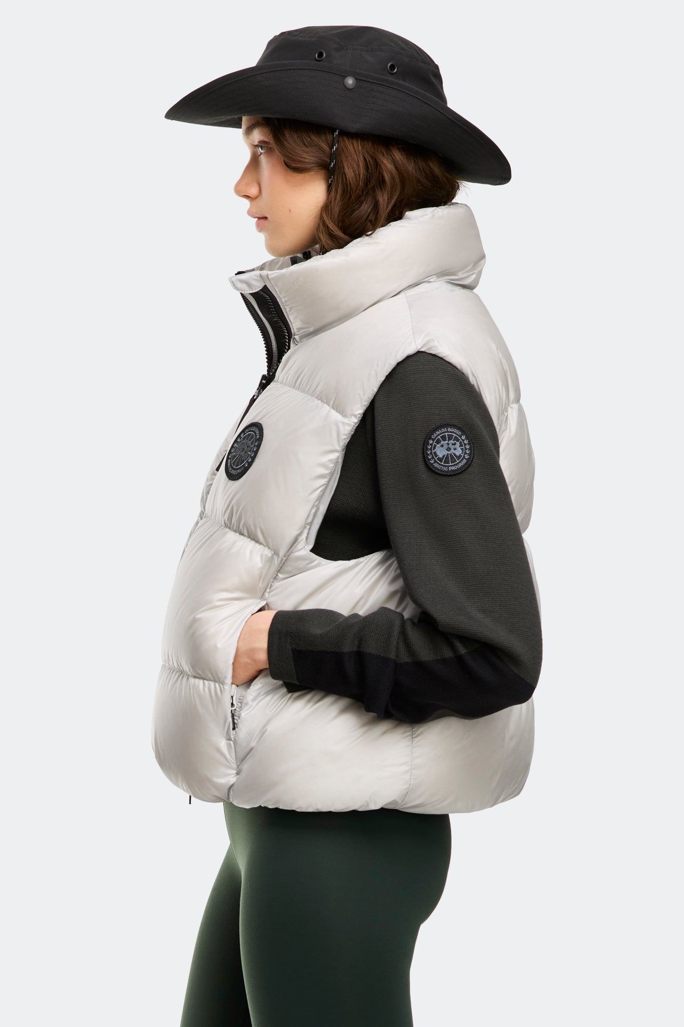 Cypress Puffer Vest Black Label (Women) - Silverbirch