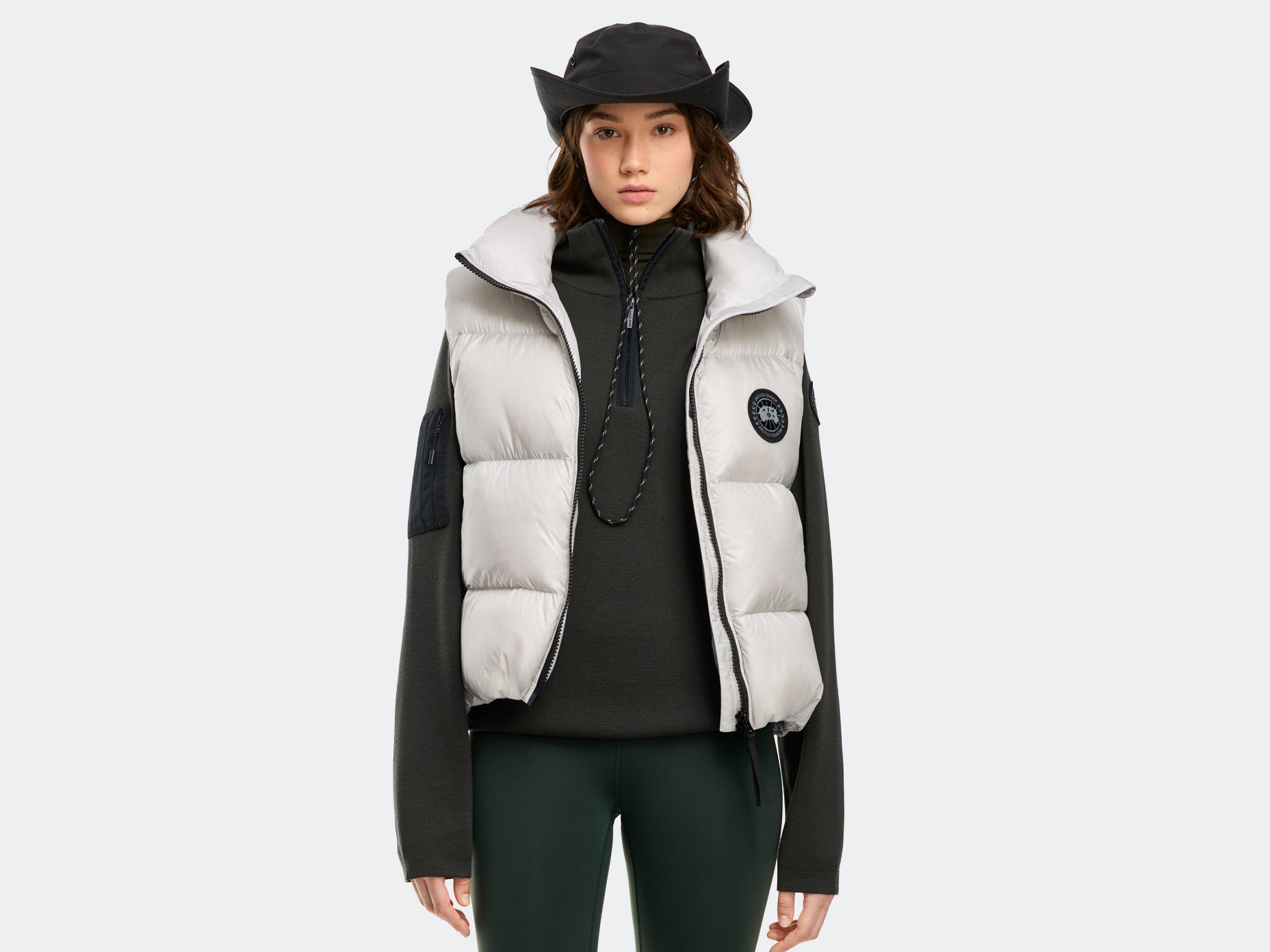 Cypress Puffer Vest Black Label (Women) - Silverbirch