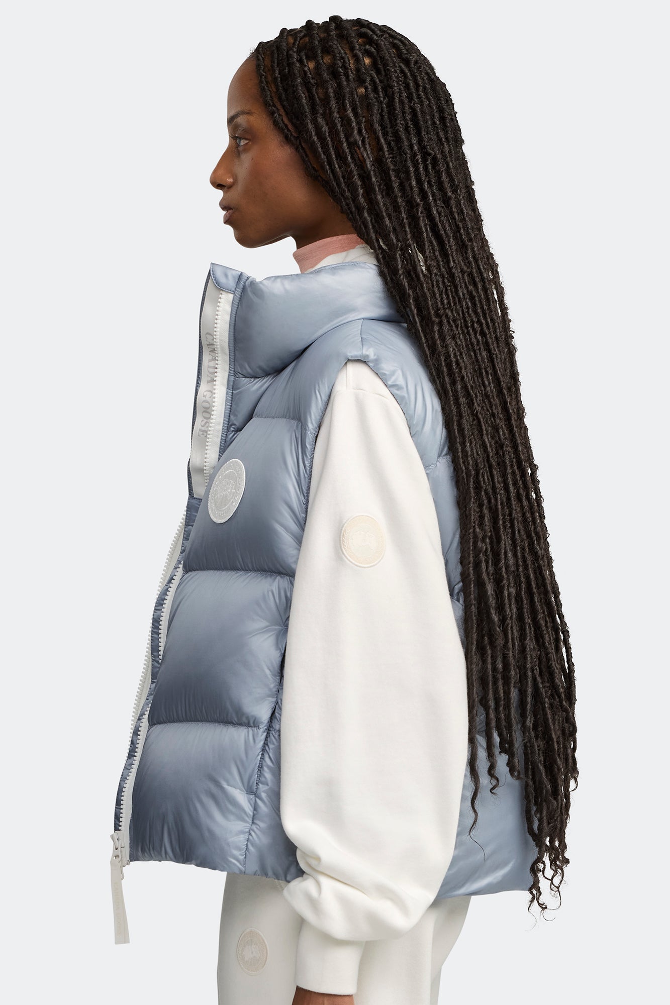 Cypress Puffer Vest White Label (Women) - Light Ozone Blue