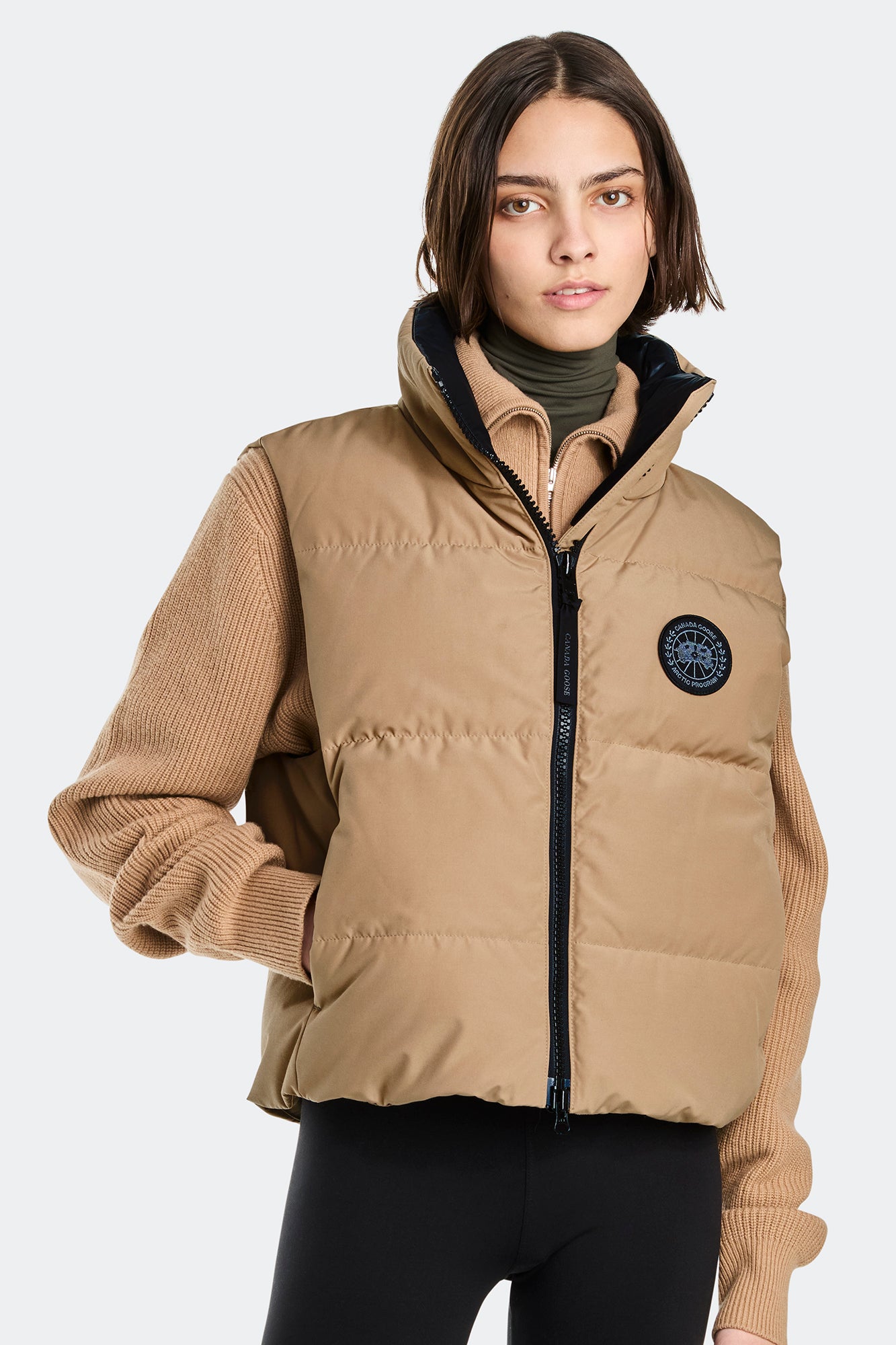 Grandview Cropped Vest Black Label (Women) - Desert Sand