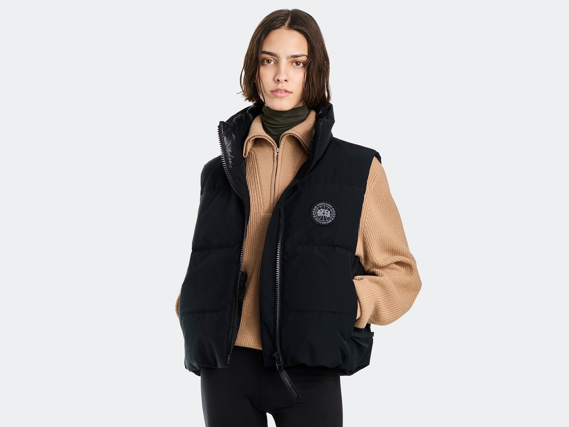 Grandview Cropped Vest Black Label (Women) - Black