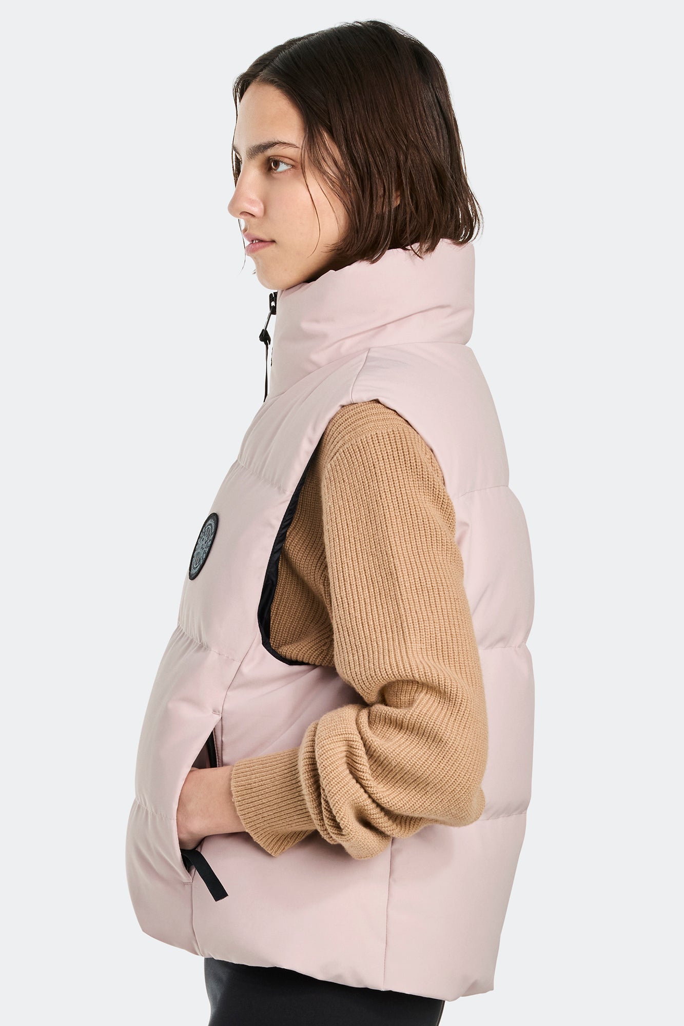 Grandview Cropped Vest Black Label (Women) - Lucent Rose