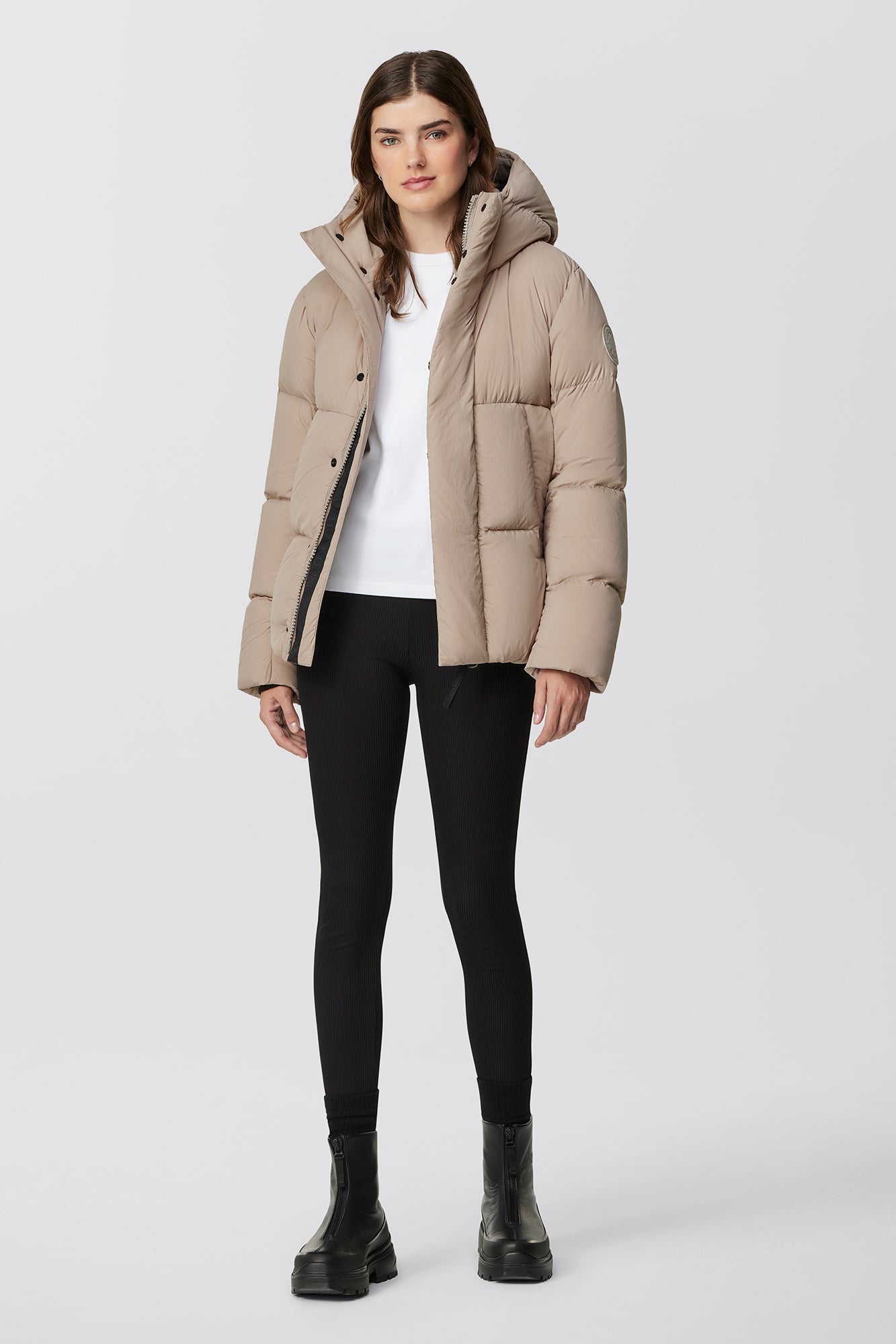 Everett Hooded Puffer - Limestone