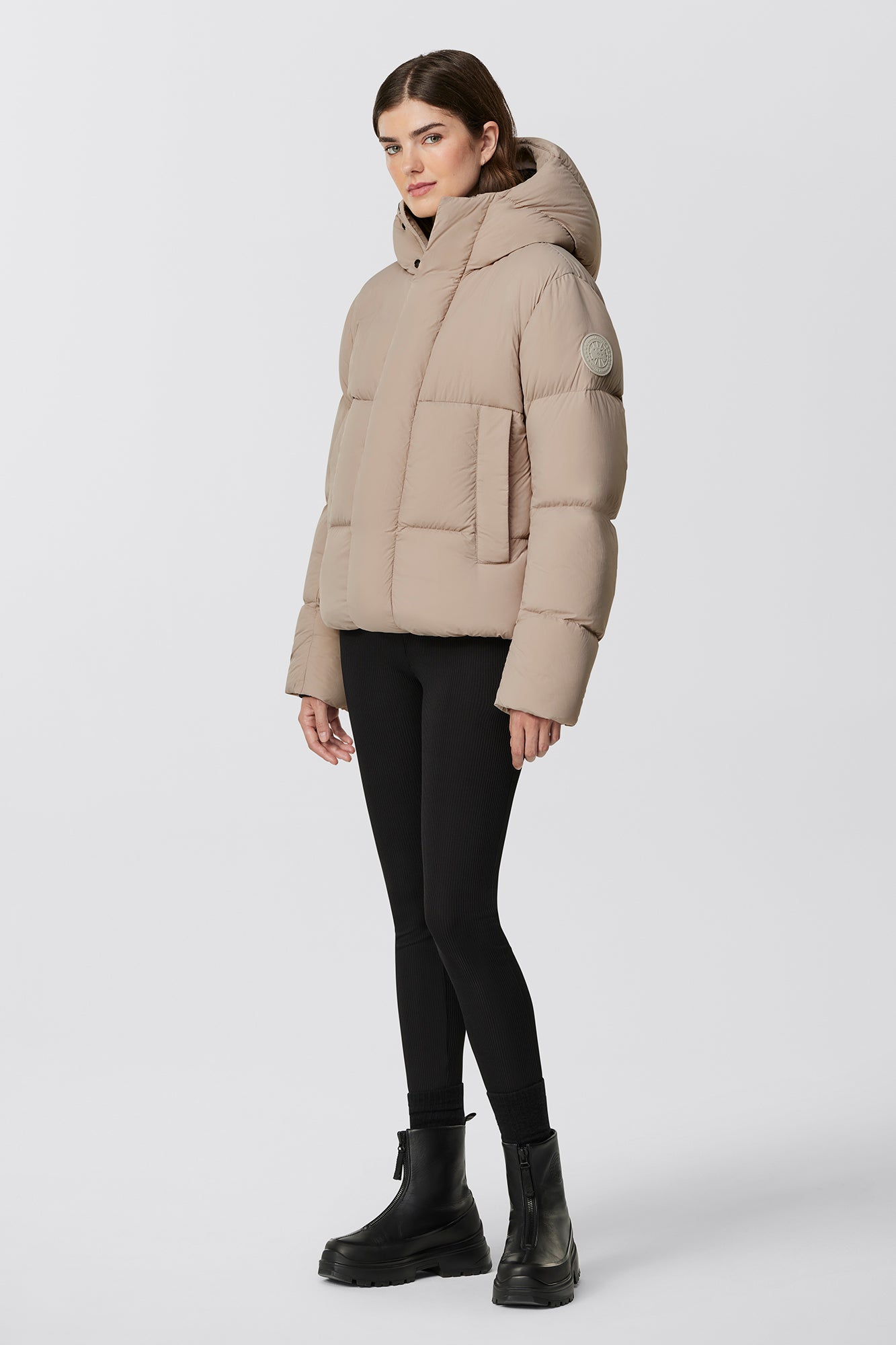 Everett Hooded Puffer - Limestone