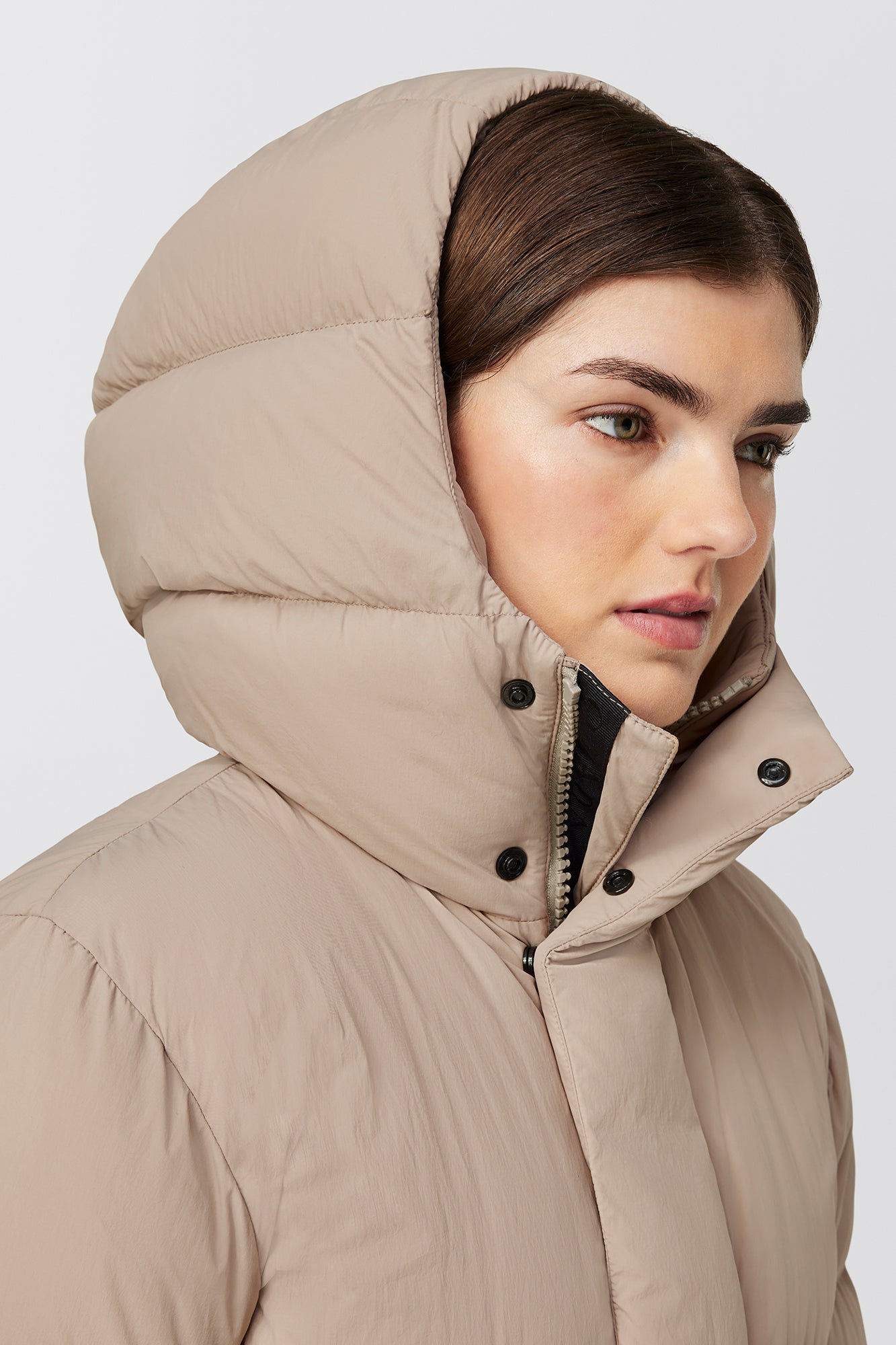 Everett Hooded Puffer - Limestone