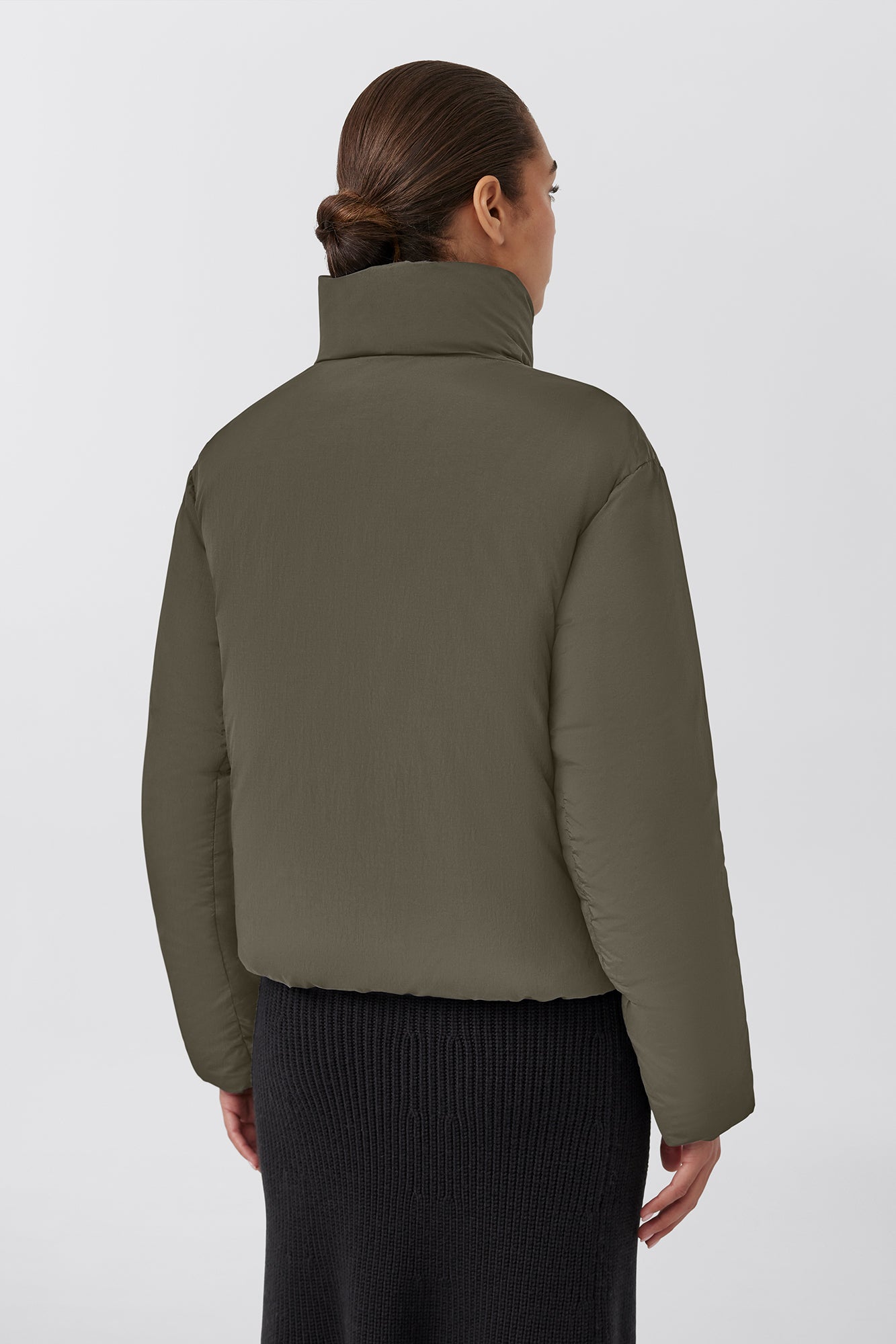 Junction Cropped Puffer Black Label (Women) - Smokey Sage