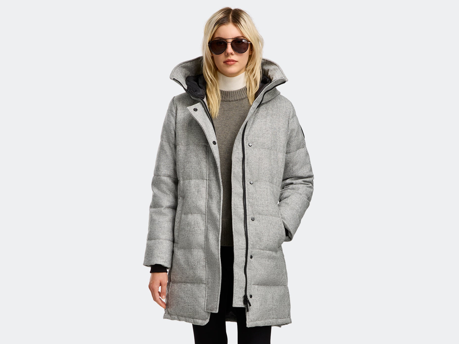 Shelburne Parka AlluraLuxe Wool (Women) - Baltic Grey Melange