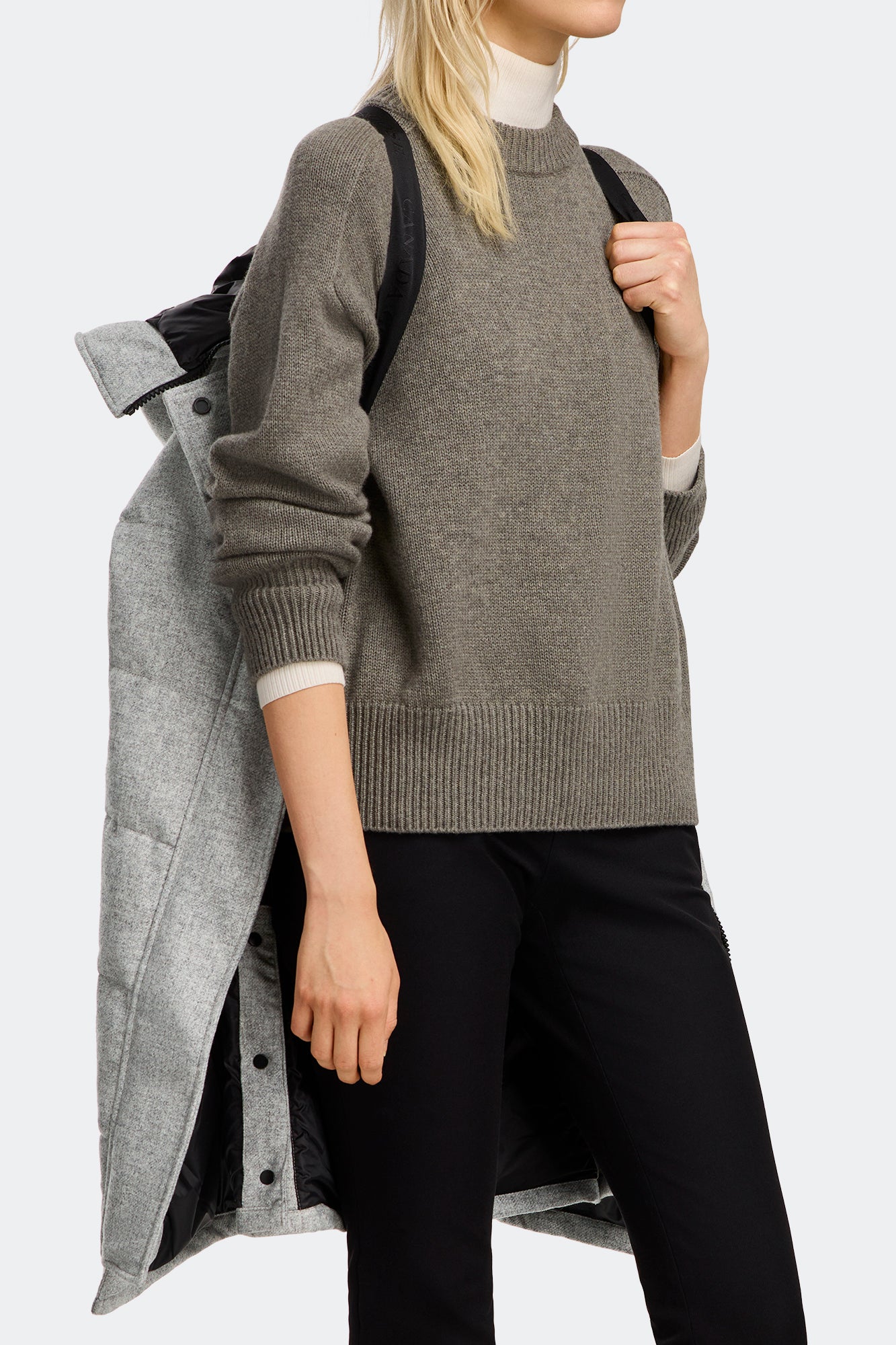 Shelburne Parka AlluraLuxe Wool (Women) - Baltic Grey Melange - Image 8