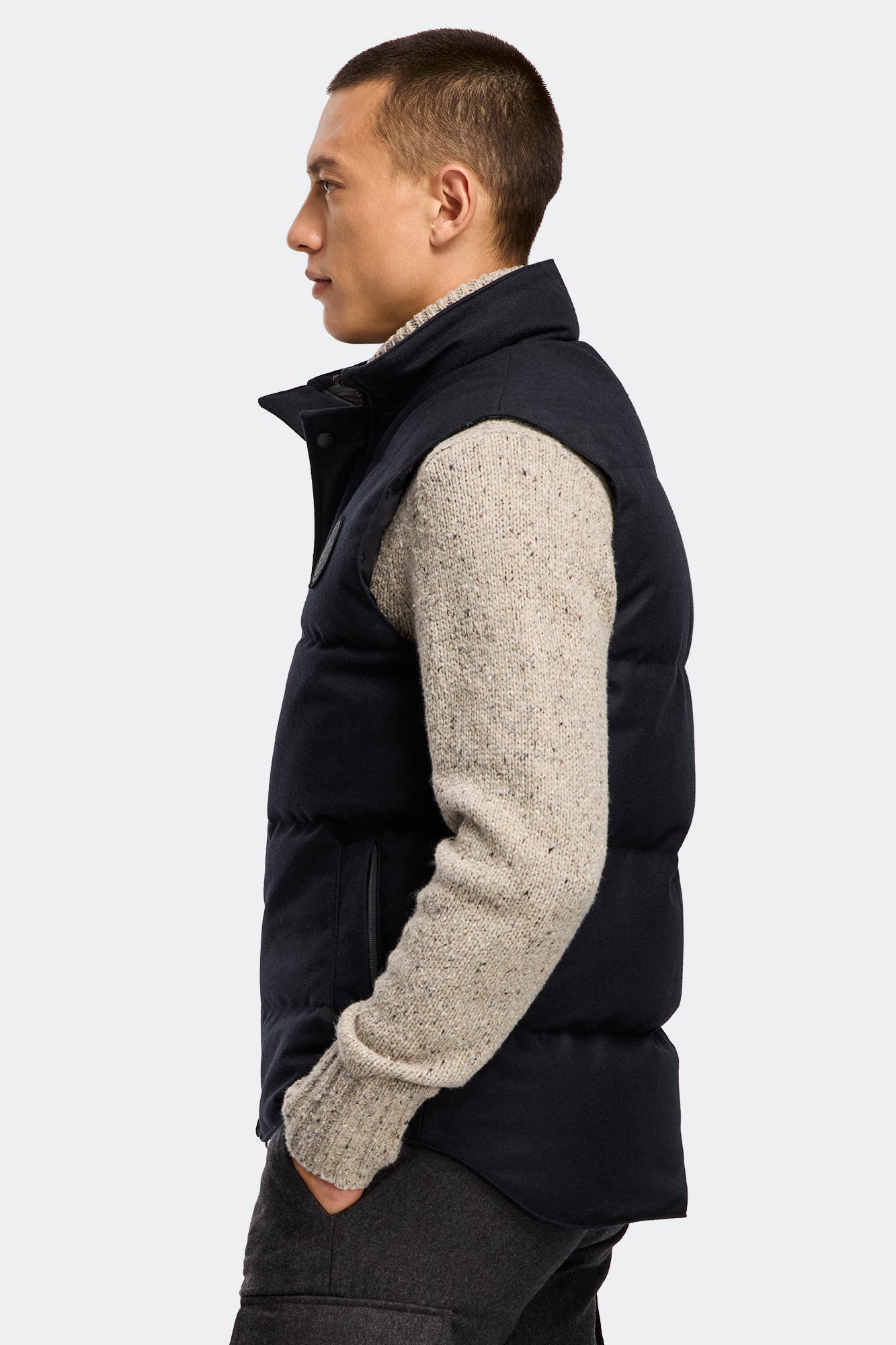 Garson Vest Wool (Men) - Atlantic Navy Melange