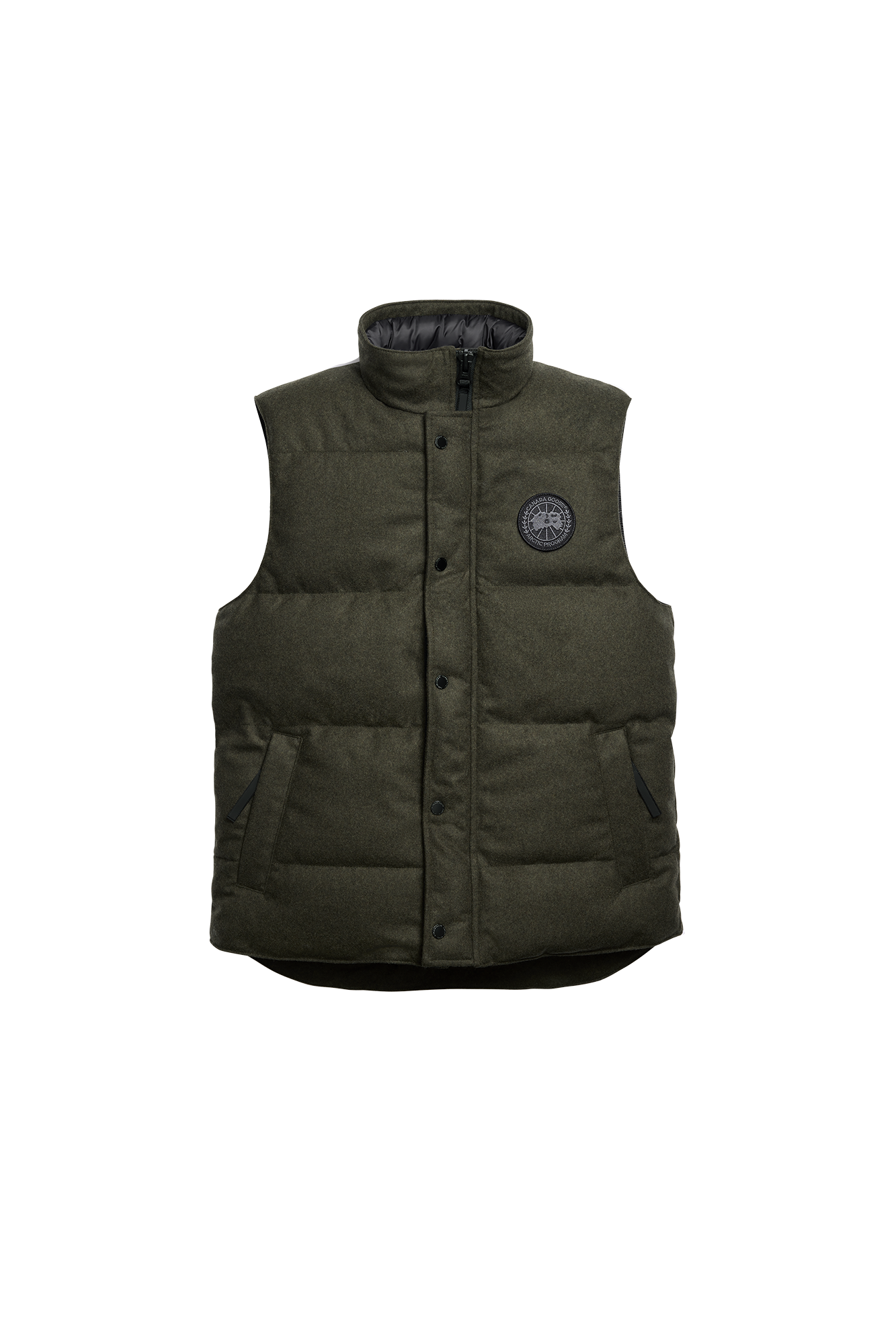 Garson Vest Wool (Men) - Military Green Melange