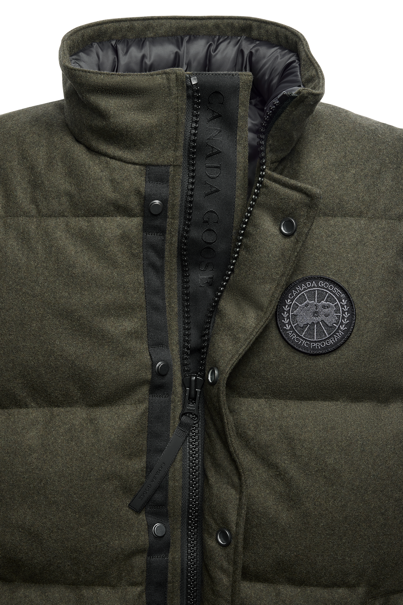 Garson Vest Wool (Men) - Military Green Melange