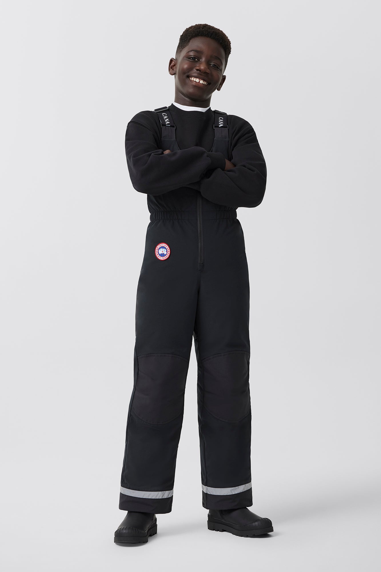 Youth Eaglet Bib Overall (Kids) - Black - Image 3