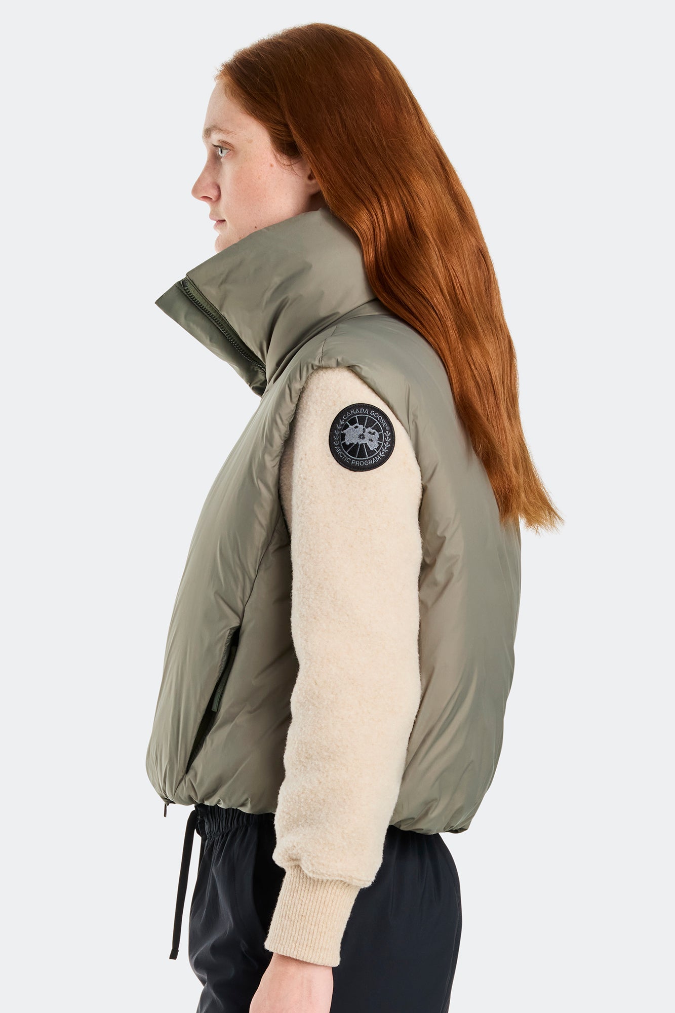 Spessa Cropped Vest (Women) - Smokey Sage