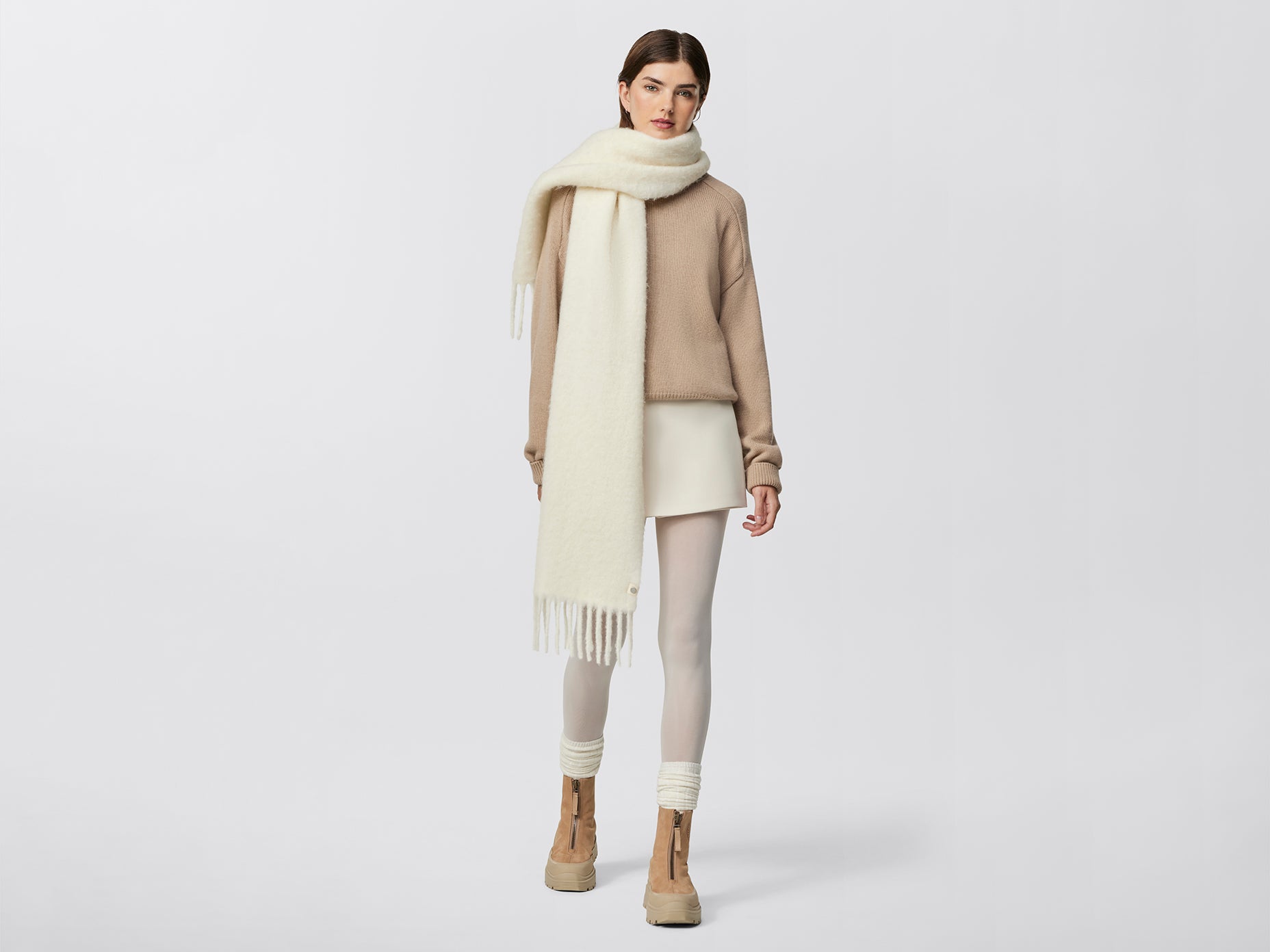 Alpaca Scarf (Women) - Linen