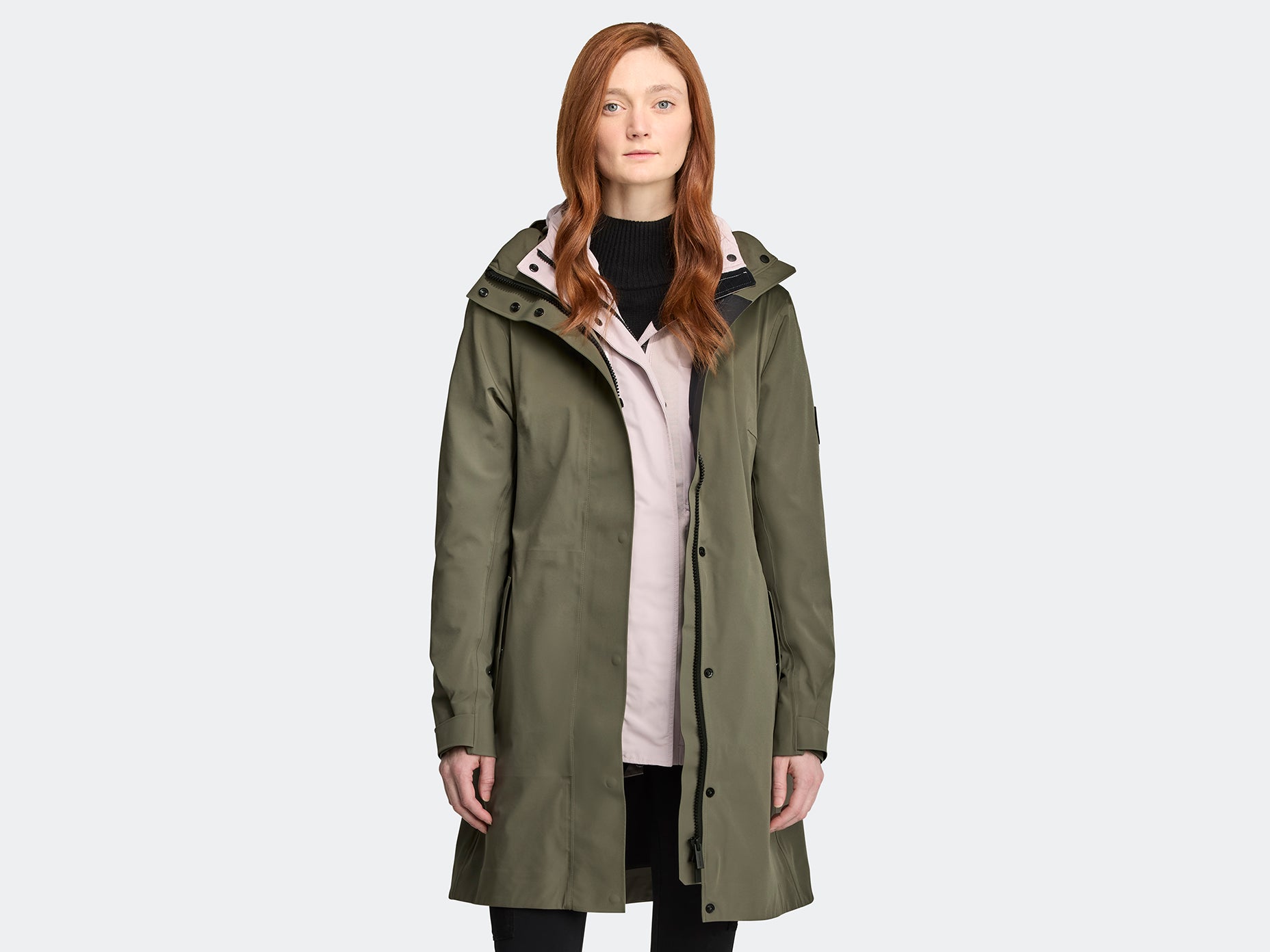 Cardero Rain Jacket Black Label (Women) - Smokey Sage