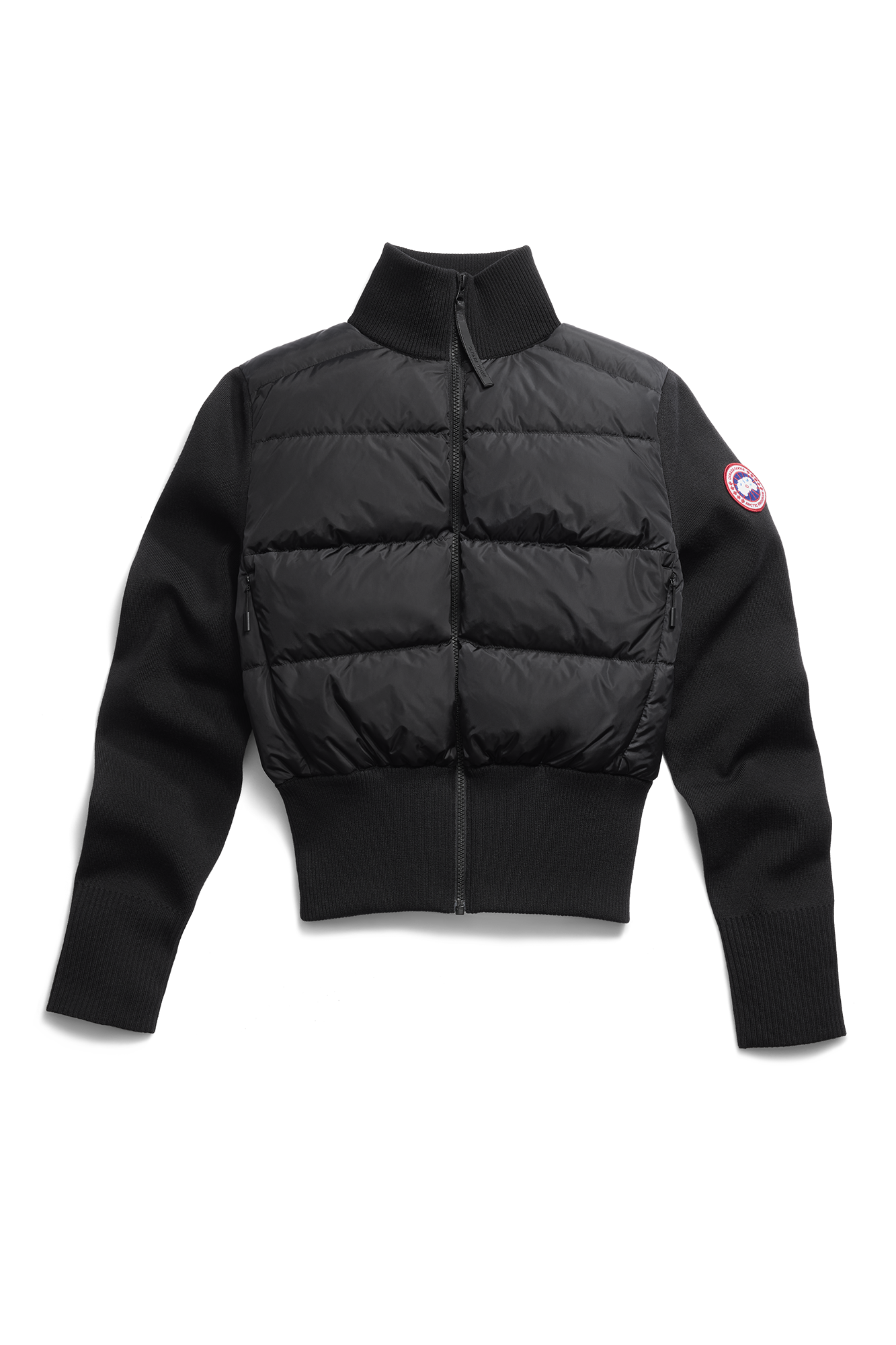 HyBridge® Wide Quilt Knit Jacket (Women) - Black