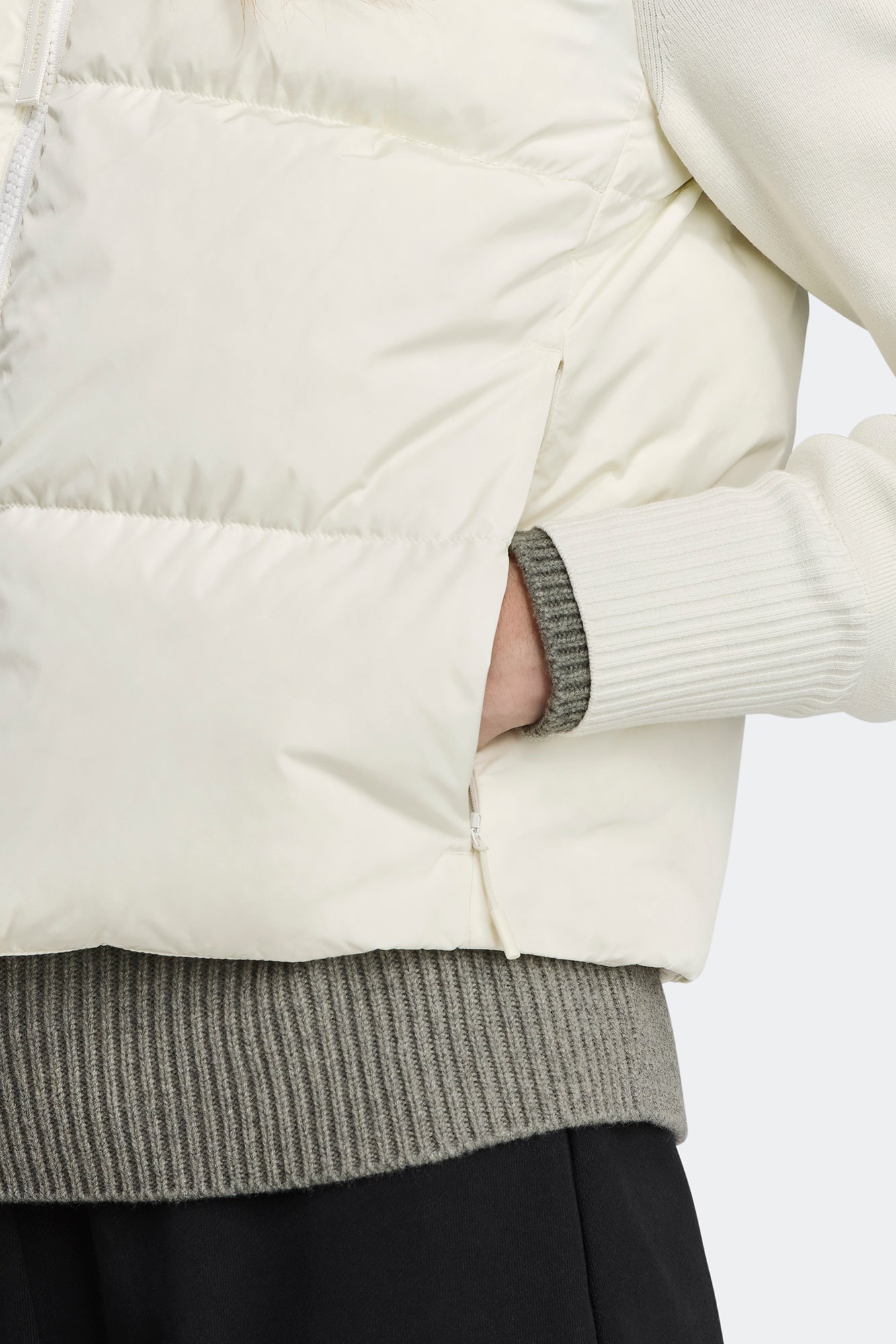 HyBridge® Wide Quilt Knit Hoody (Women) - Cottongrass