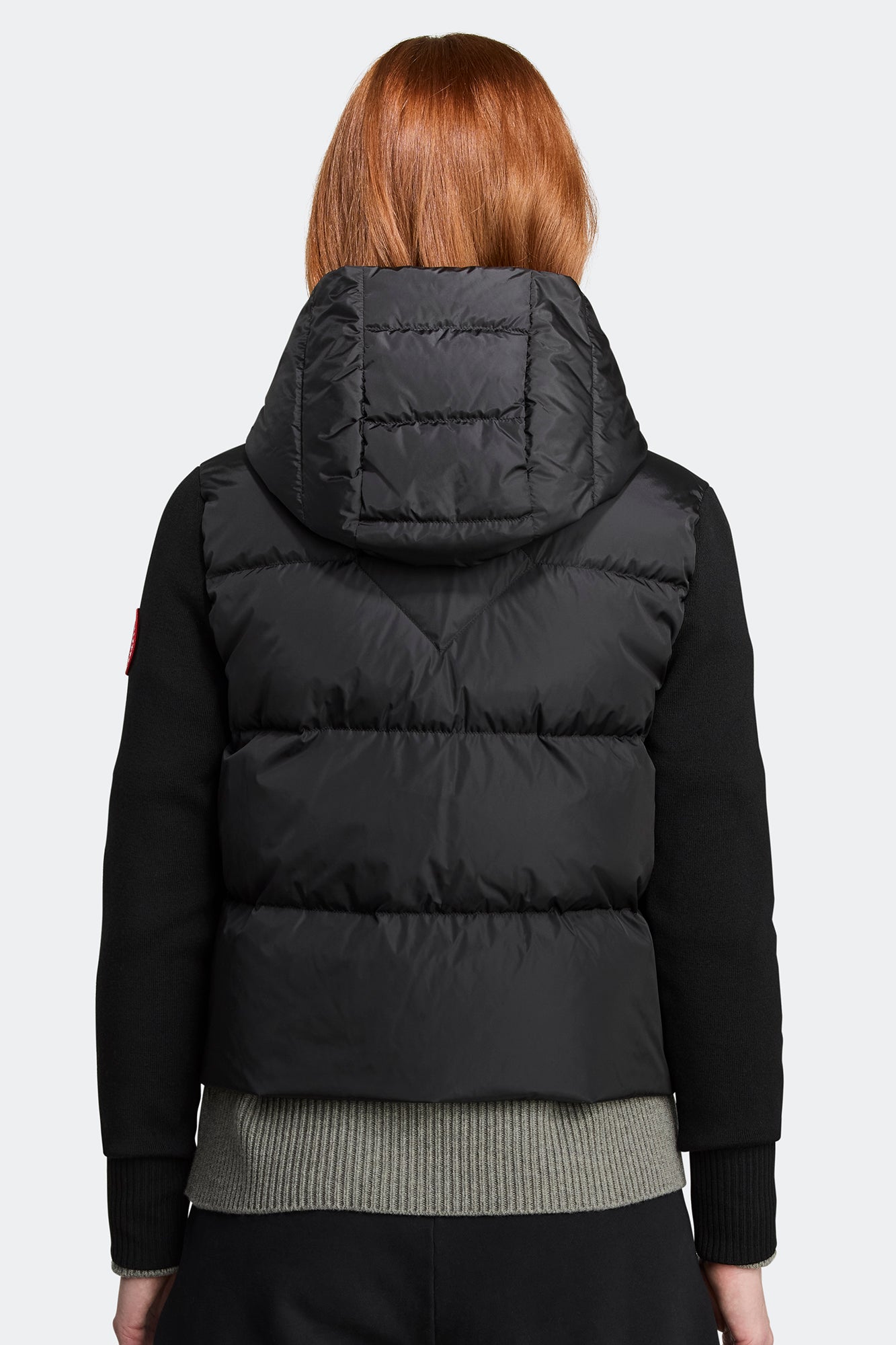 HyBridge® Wide Quilt Knit Hoody (Women) - Black