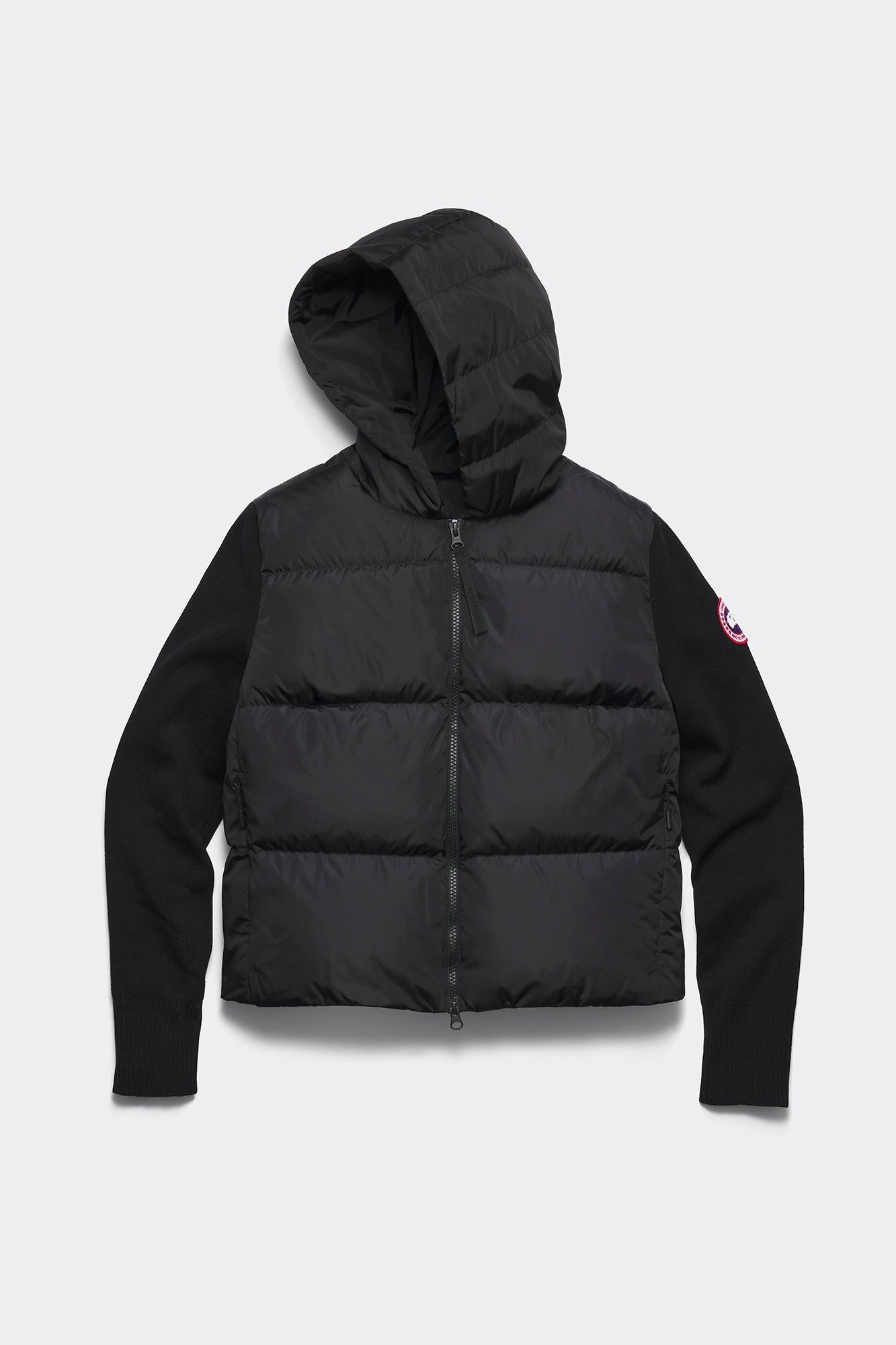 HyBridge® Wide Quilt Knit Hoody (Women) - Black - Image 7