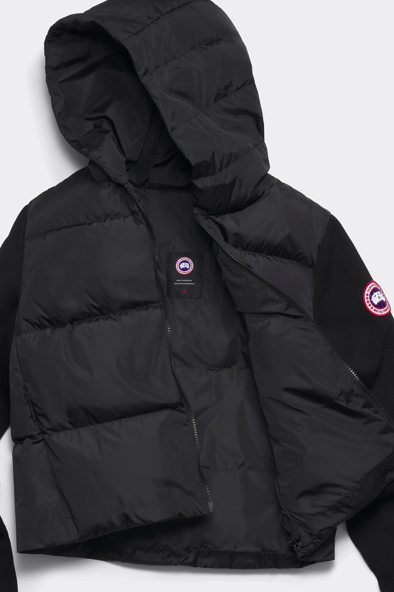 HyBridge® Wide Quilt Knit Hoody (Women) - Black - Image 9