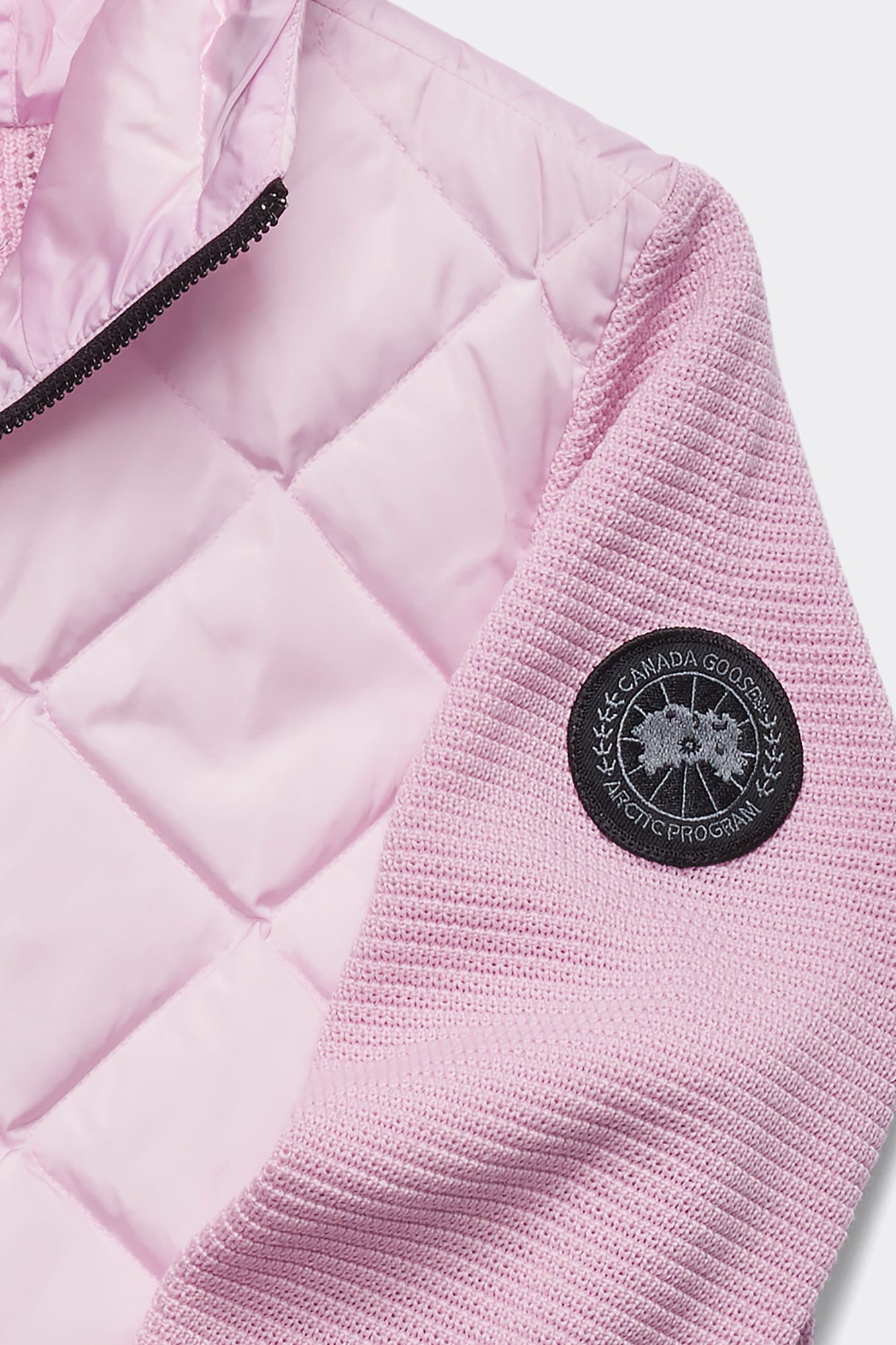 HyBridge® Quilted Knit Hoodie Black Label (Women) - Sunset Pink - Image 7