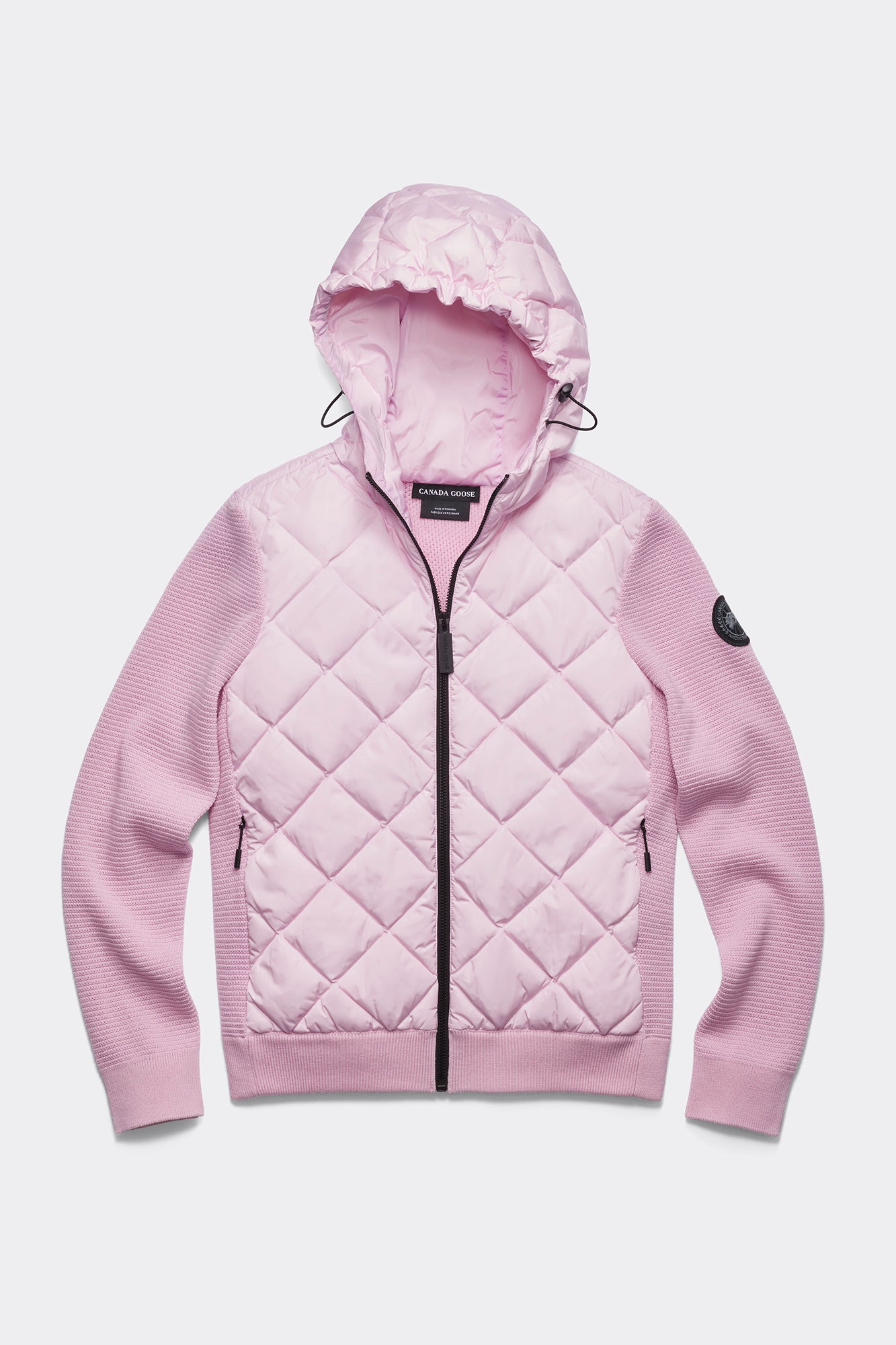 HyBridge® Quilted Knit Hoodie Black Label (Women) - Sunset Pink - Image 8