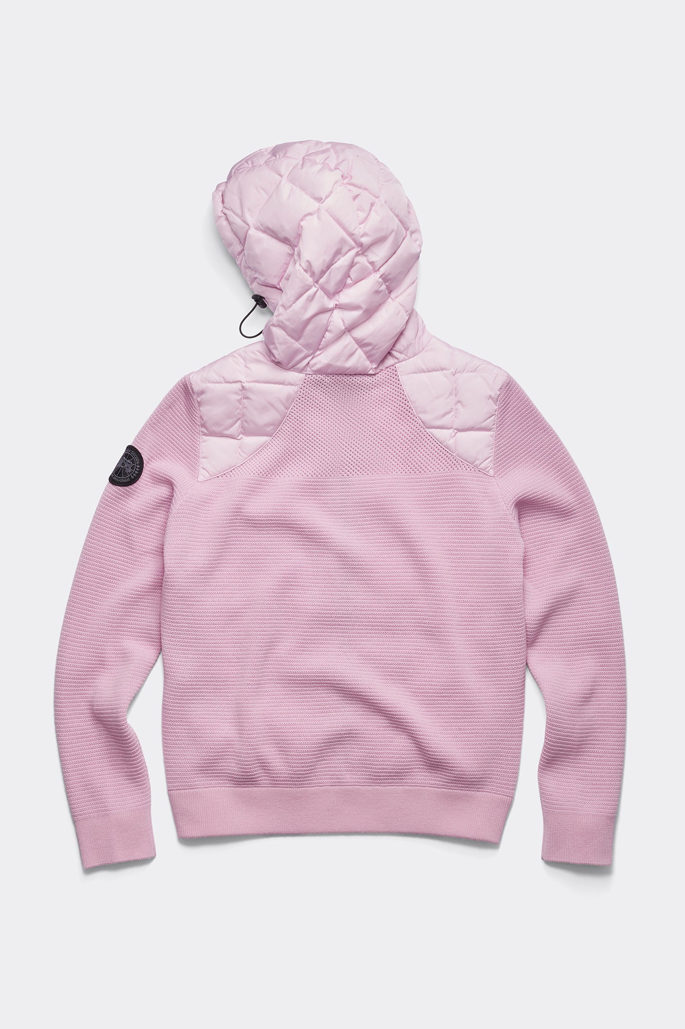 HyBridge® Quilted Knit Hoodie Black Label (Women) - Sunset Pink - Image 9